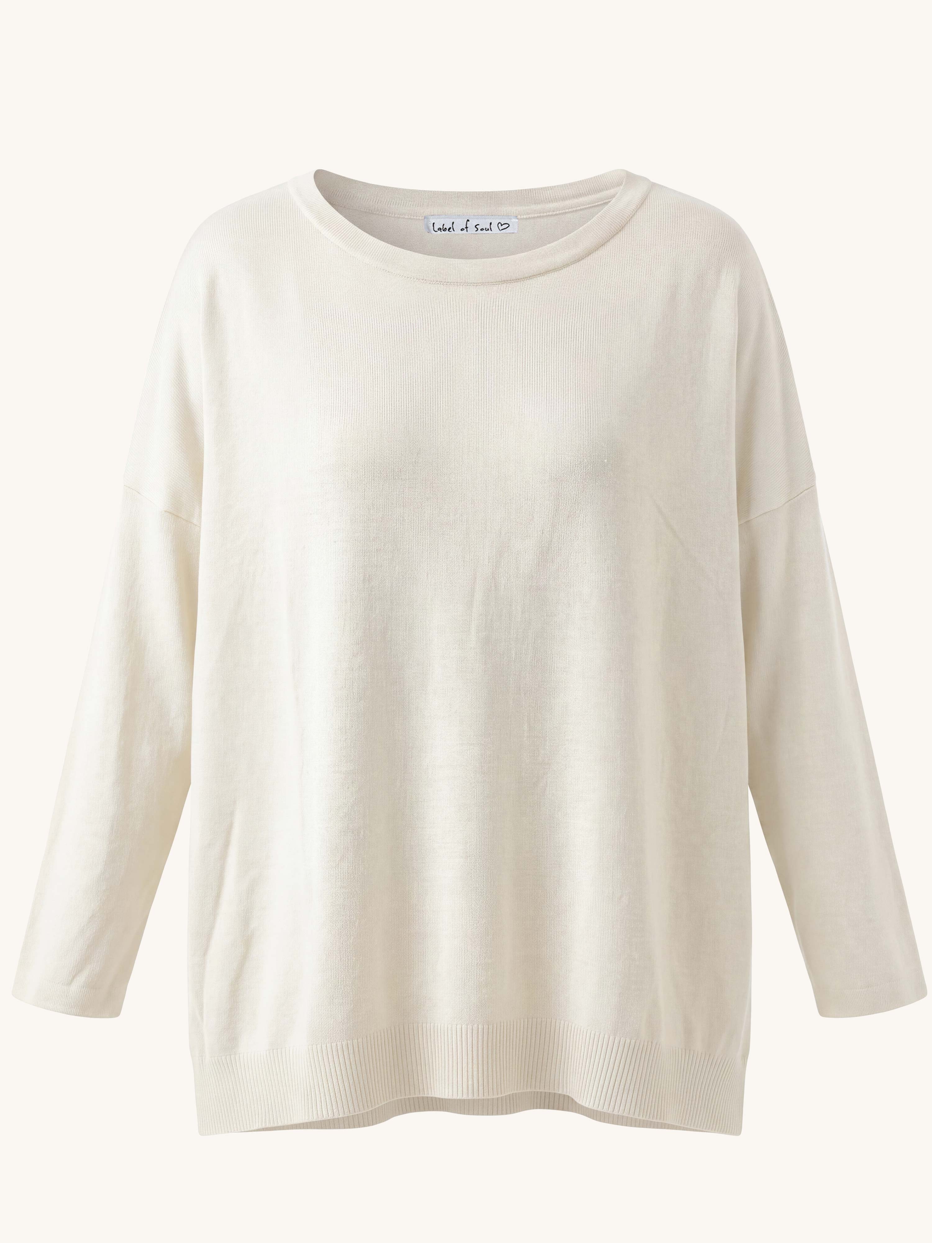 Oversize Viskose Pullover - Creme
