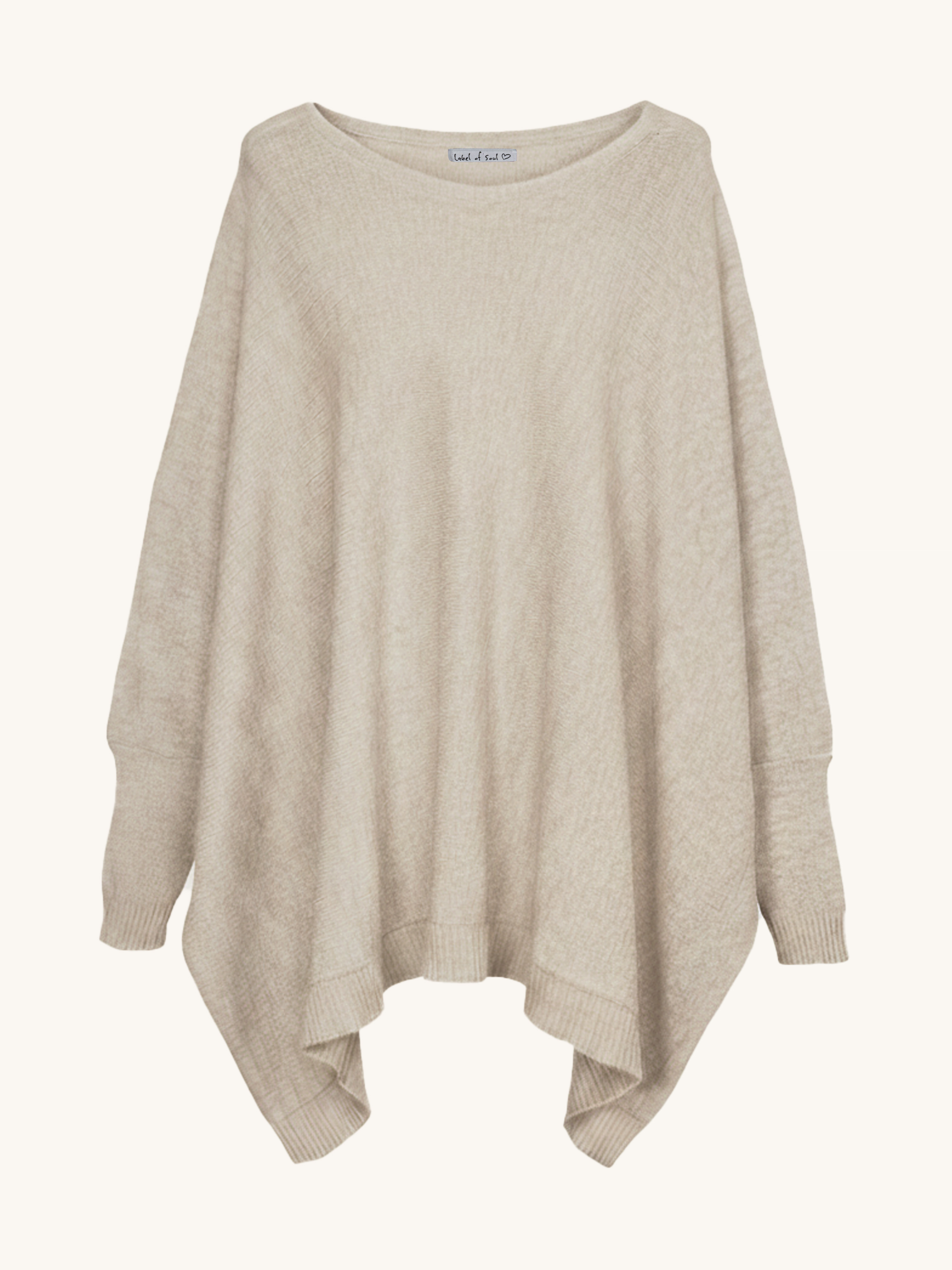 Oversize Viskose Pullover TALL - Oatmeal Oversize Viskose Pullover TALL - Oatmeal