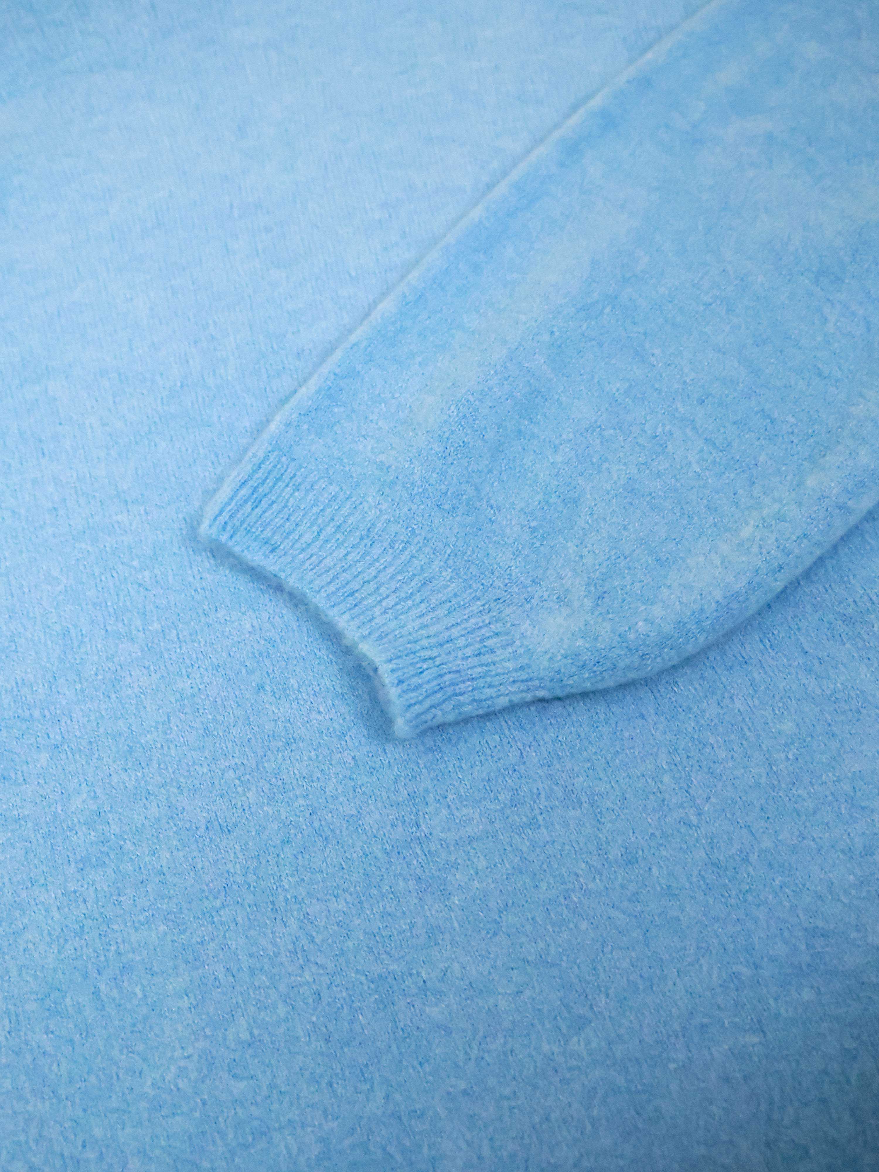 Feine Strickjacke mit Alpakawollanteil - Blau