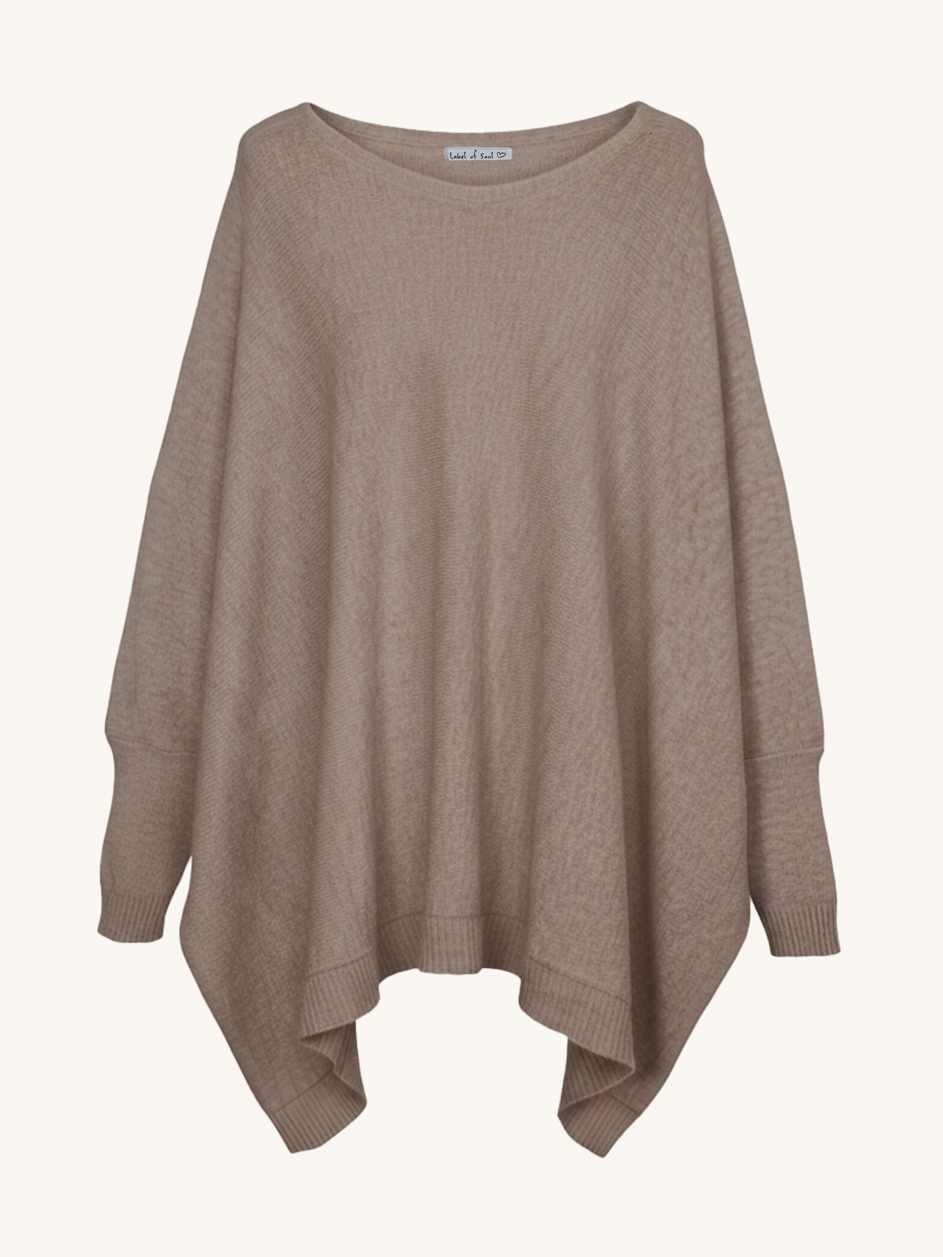 Oversize Viskose Pullover TALL - Taupe Oversize Viskose Pullover TALL - Taupe
