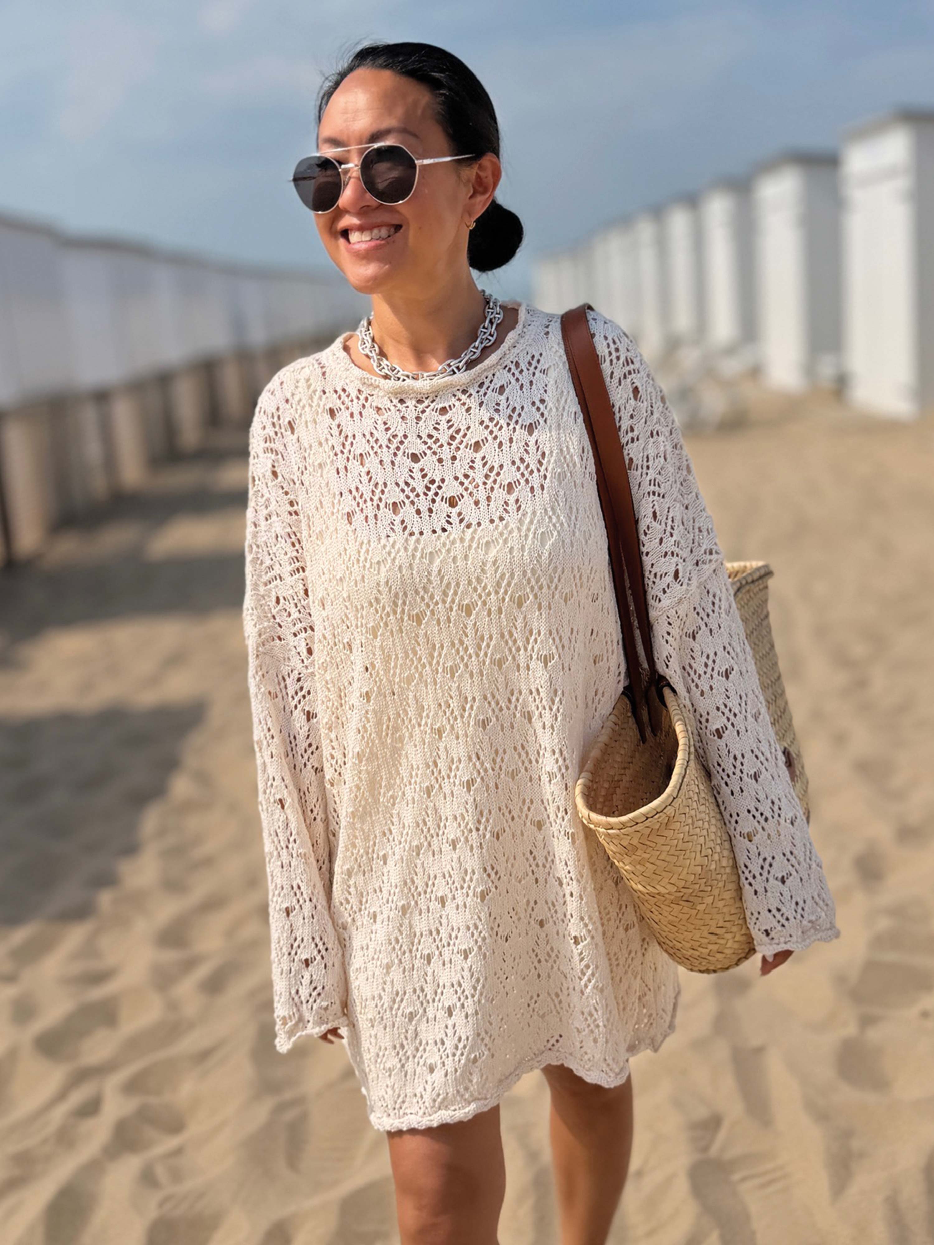 Häkelpullover - BOHEMIAN CROCHET - Creme