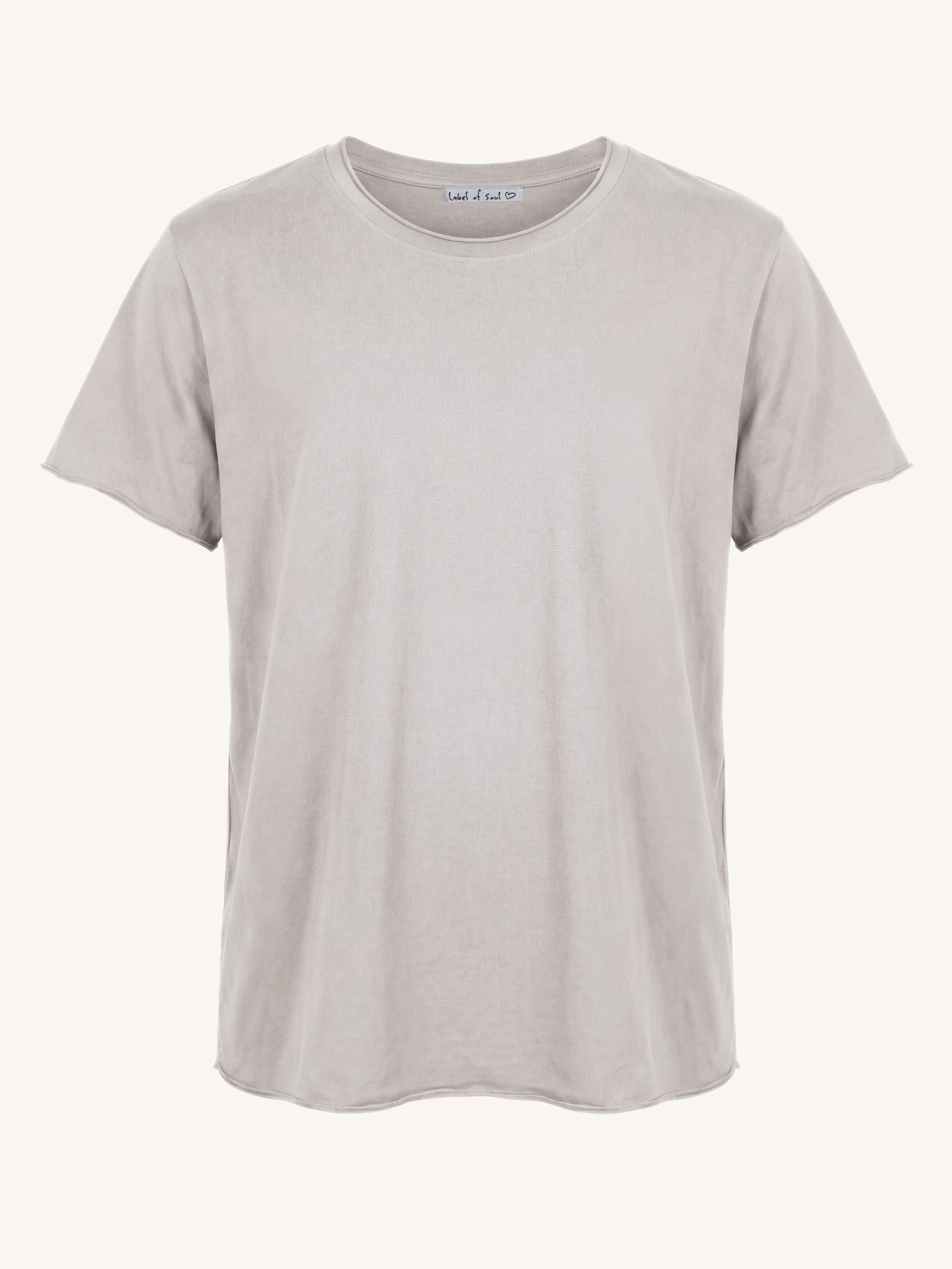 Basic Kurzarmshirt - Beige