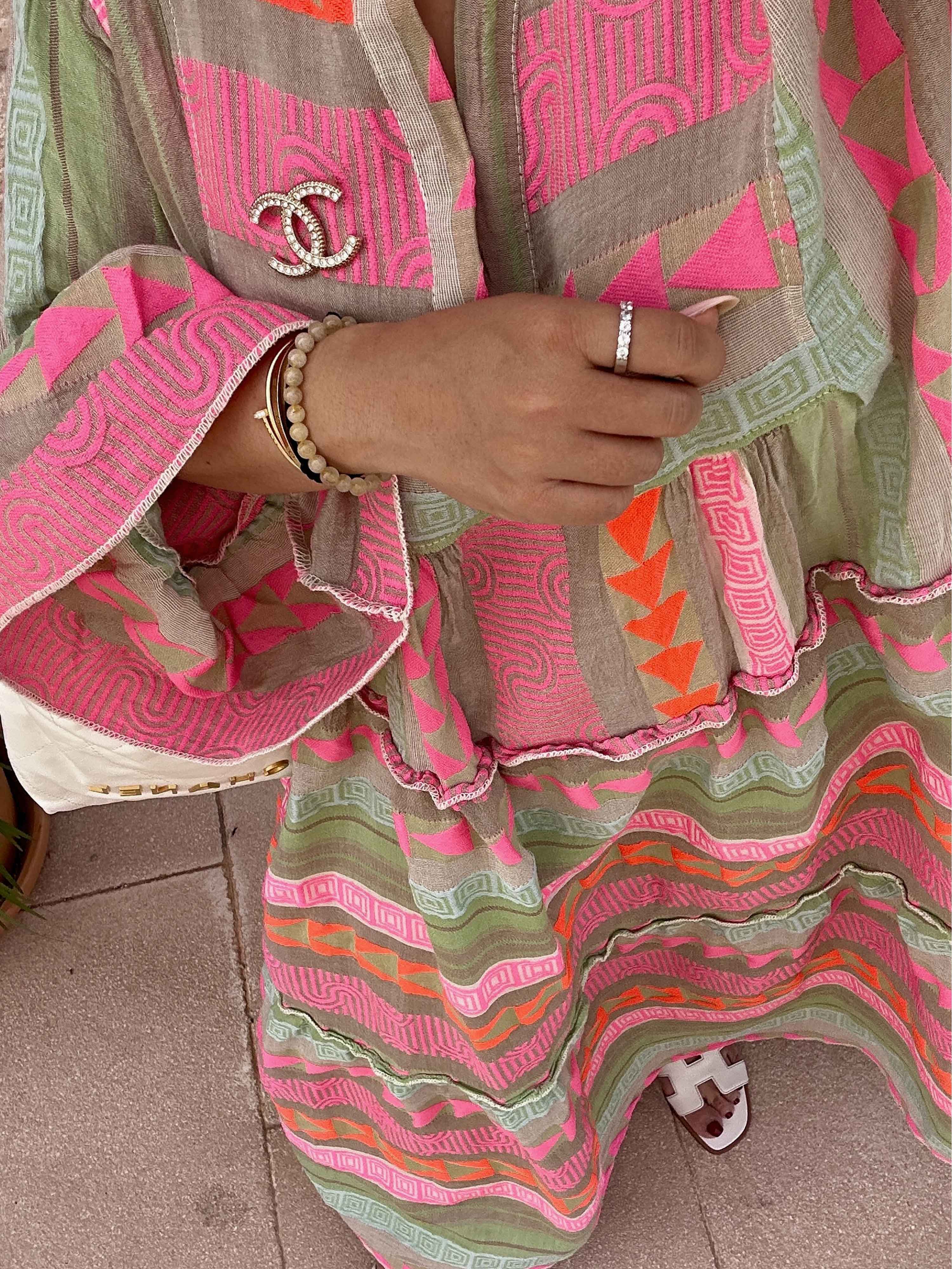 Oversize Long Tunikakleid - CURVY - MARBELLA - Bunt