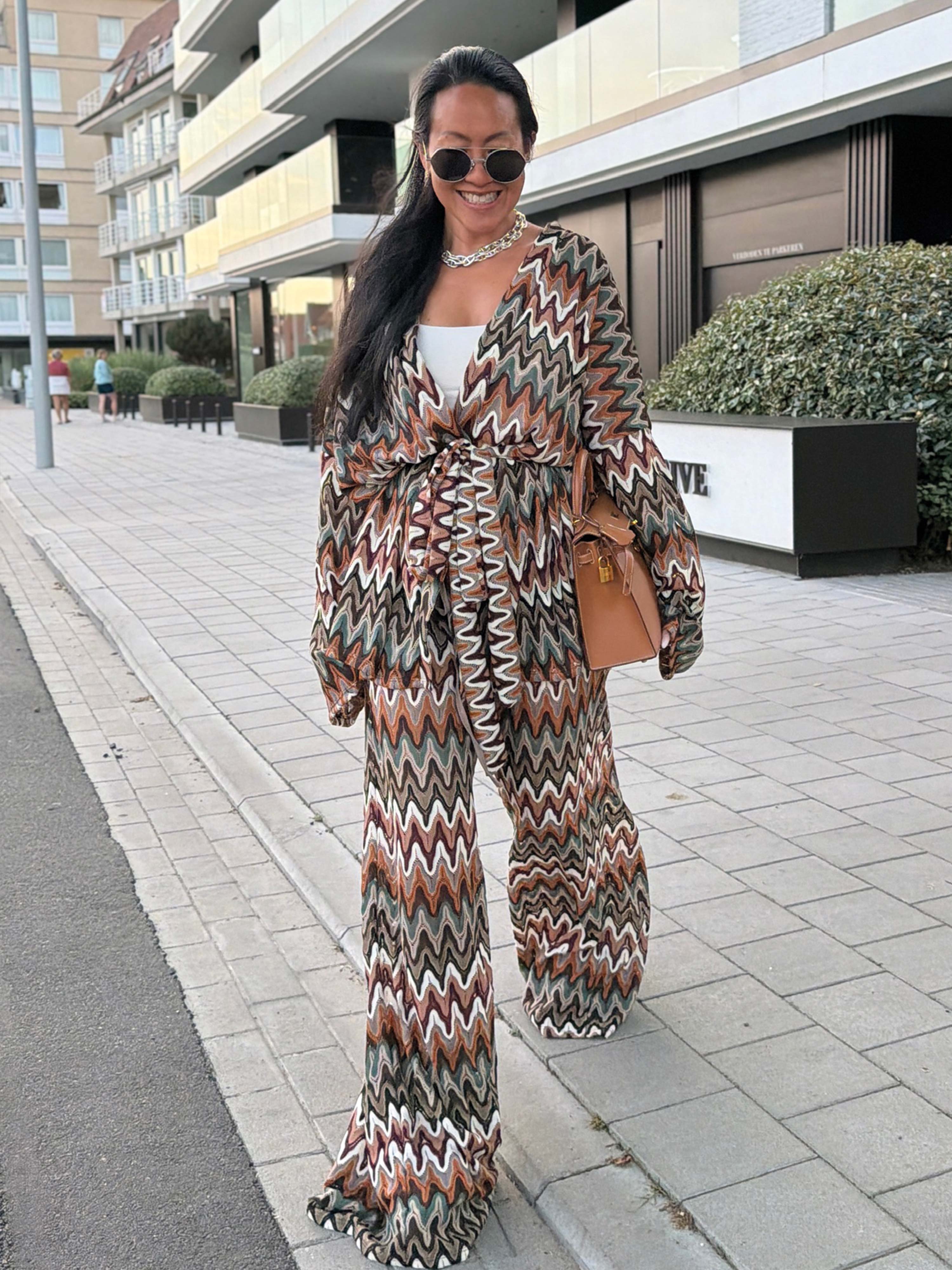 Palazzo Oversize Hose - IBIZA BREEZE - Schoko