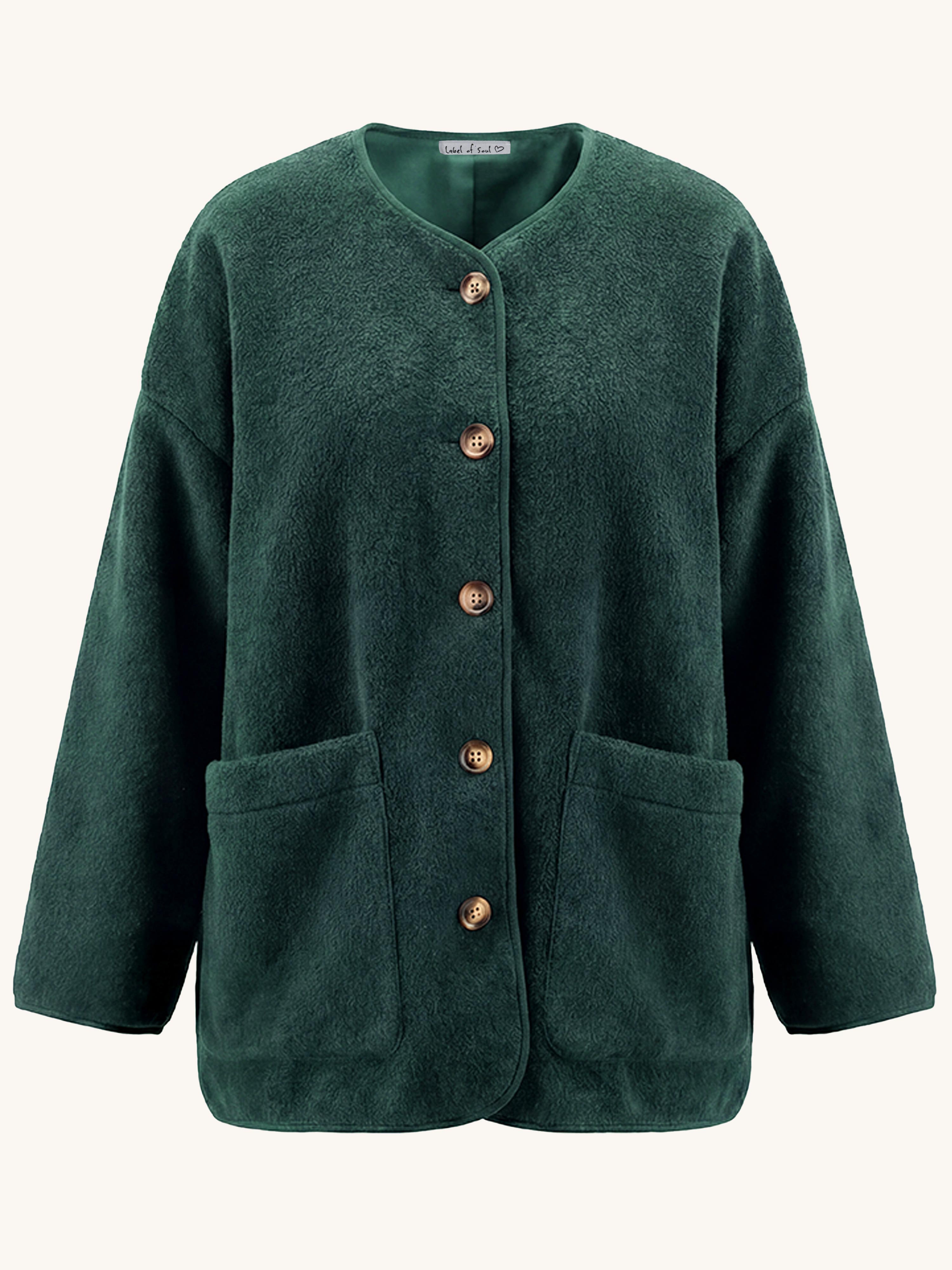 Oversize Jacke Button - SIGNATURE - Emerald