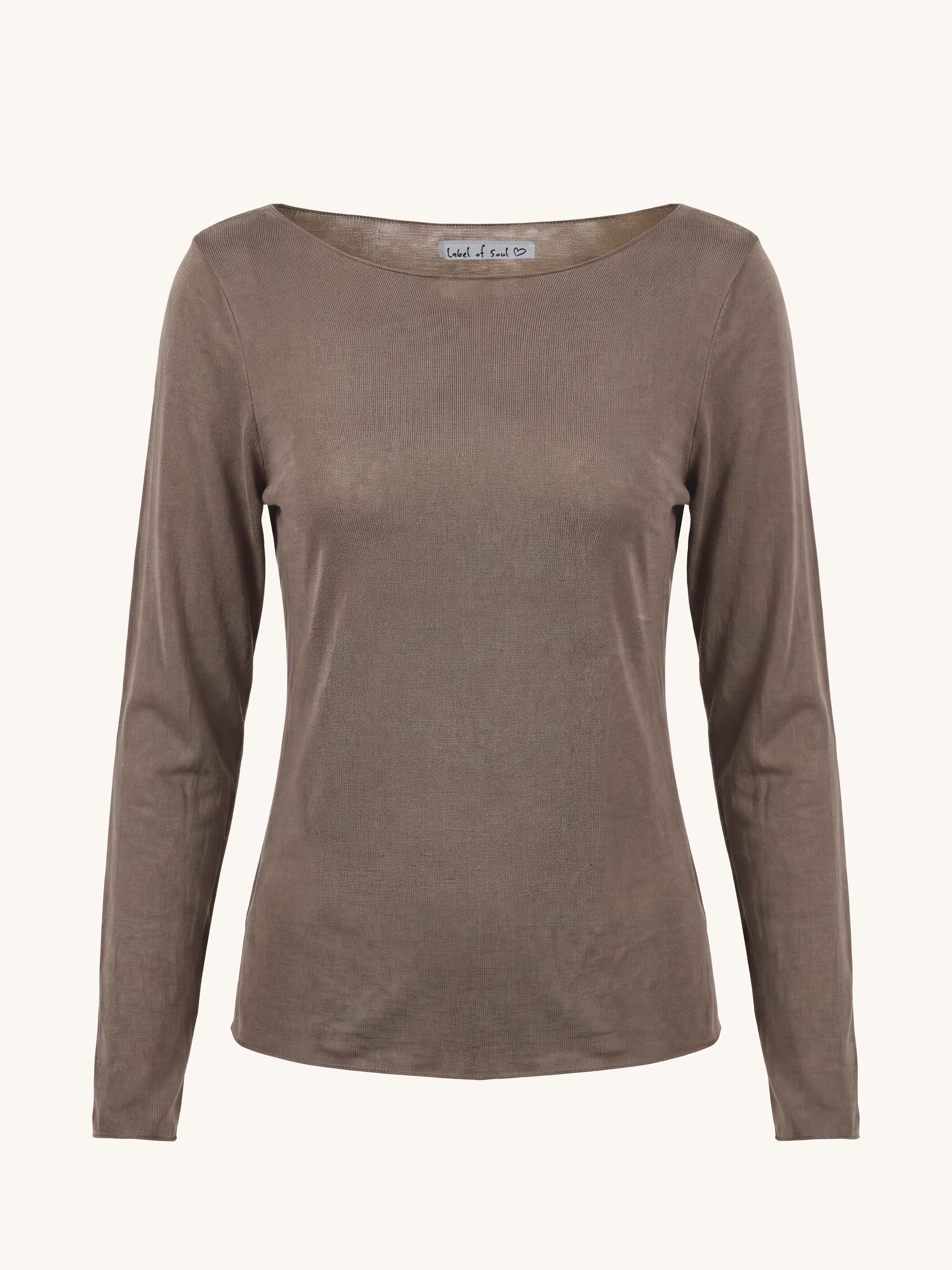 Soft Langarmshirt mit Kaschmiranteil - ONESIZE - Fango