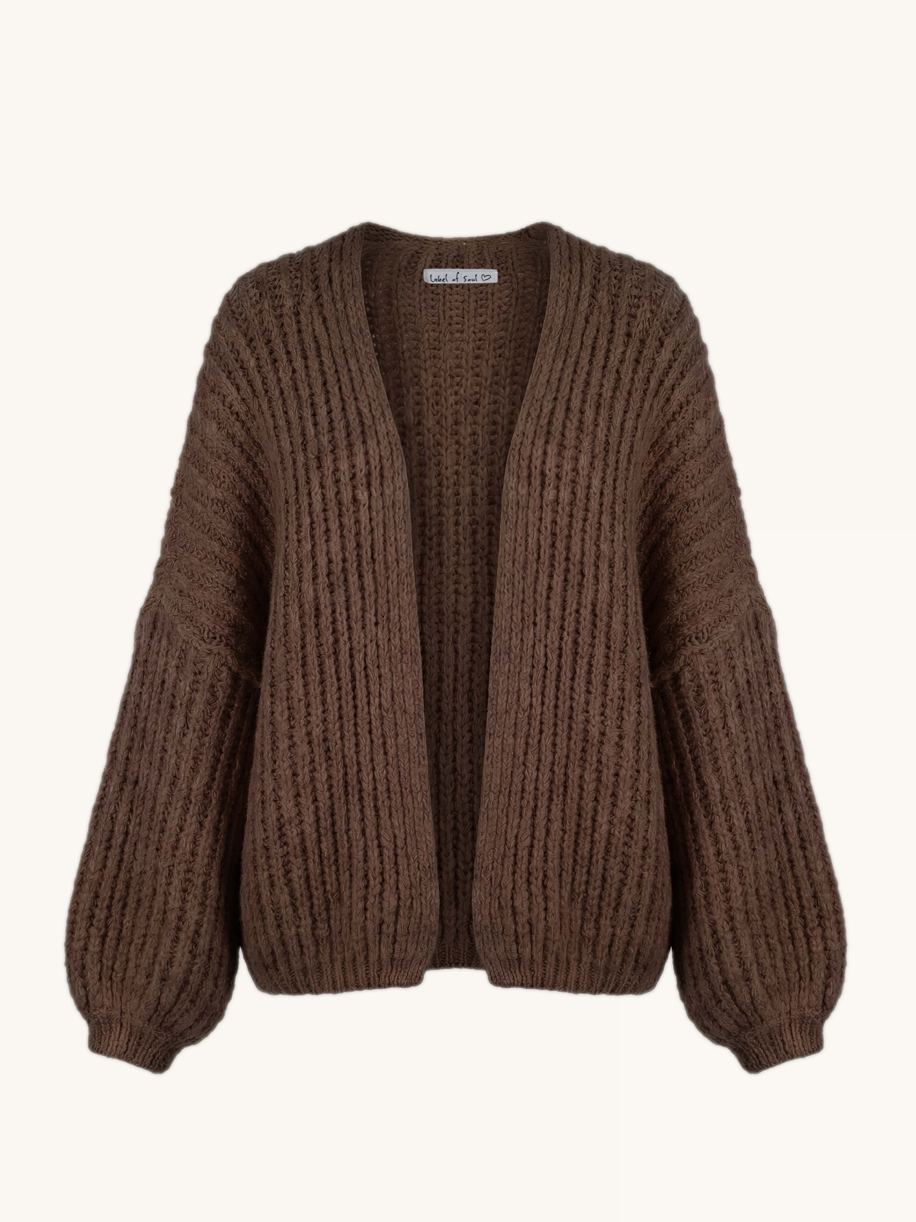 Grob Strickjacke - FLAUSCHI - Schoko