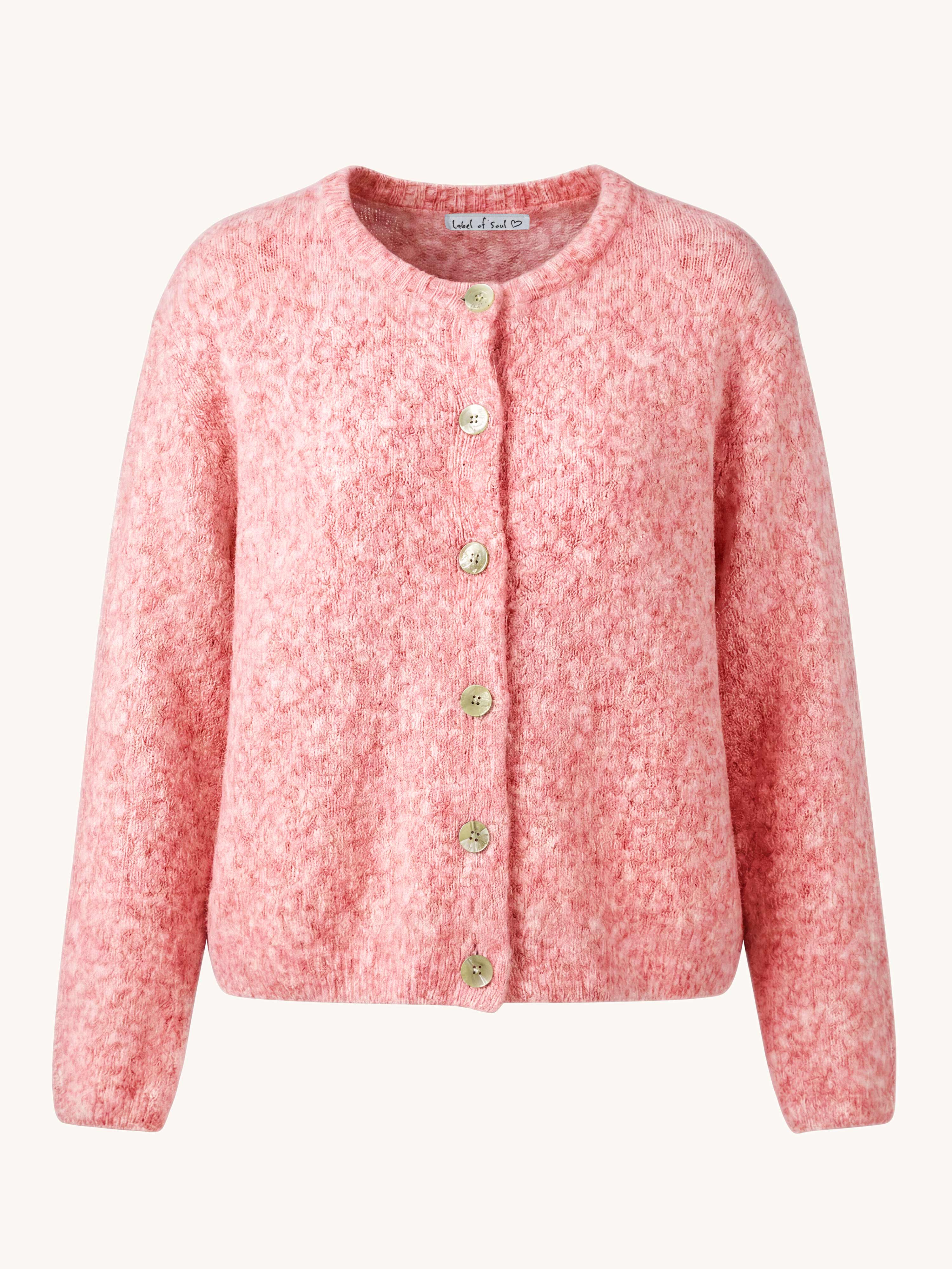 PRE-ORDER: Soft Strickjacke mit Alpakawollanteil - Rosa