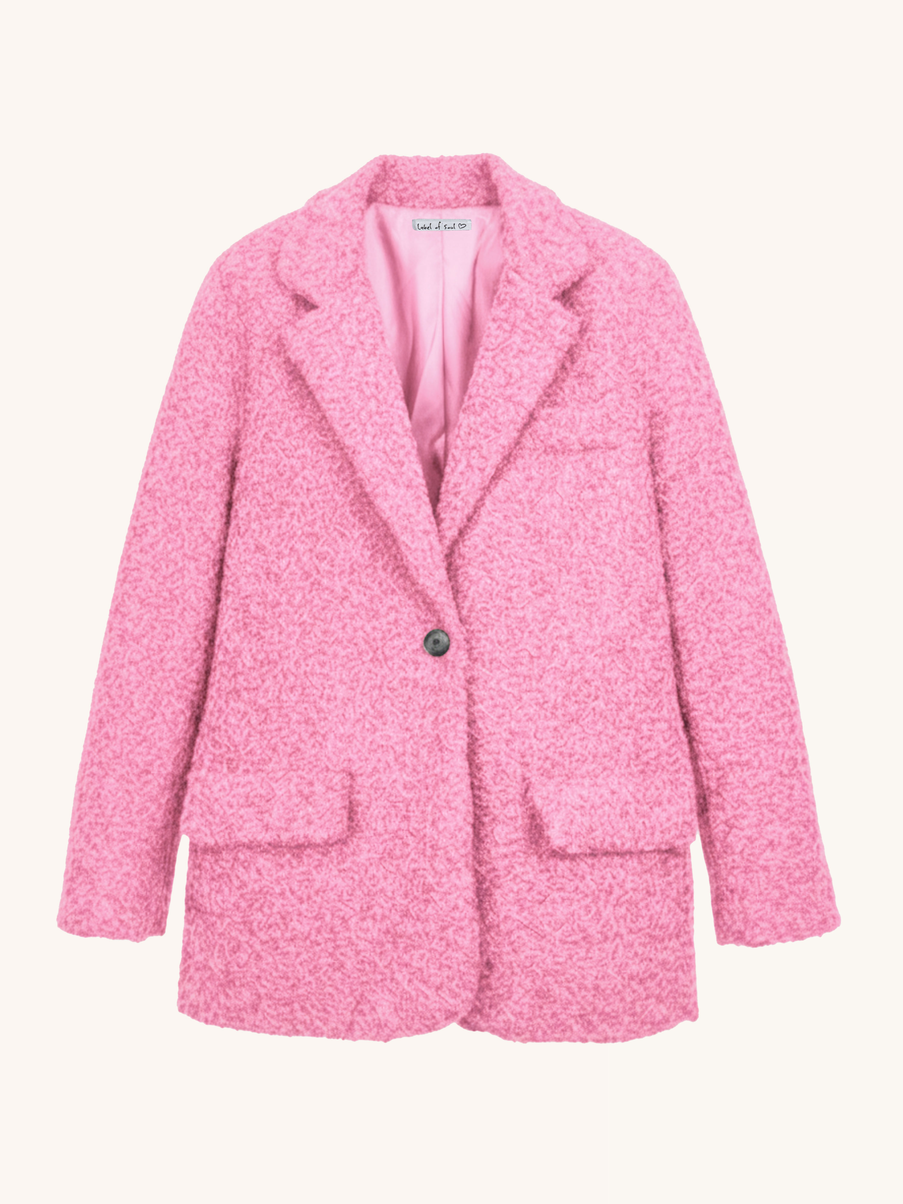 Oversize Bouclé Blazer HENRY - Rosa