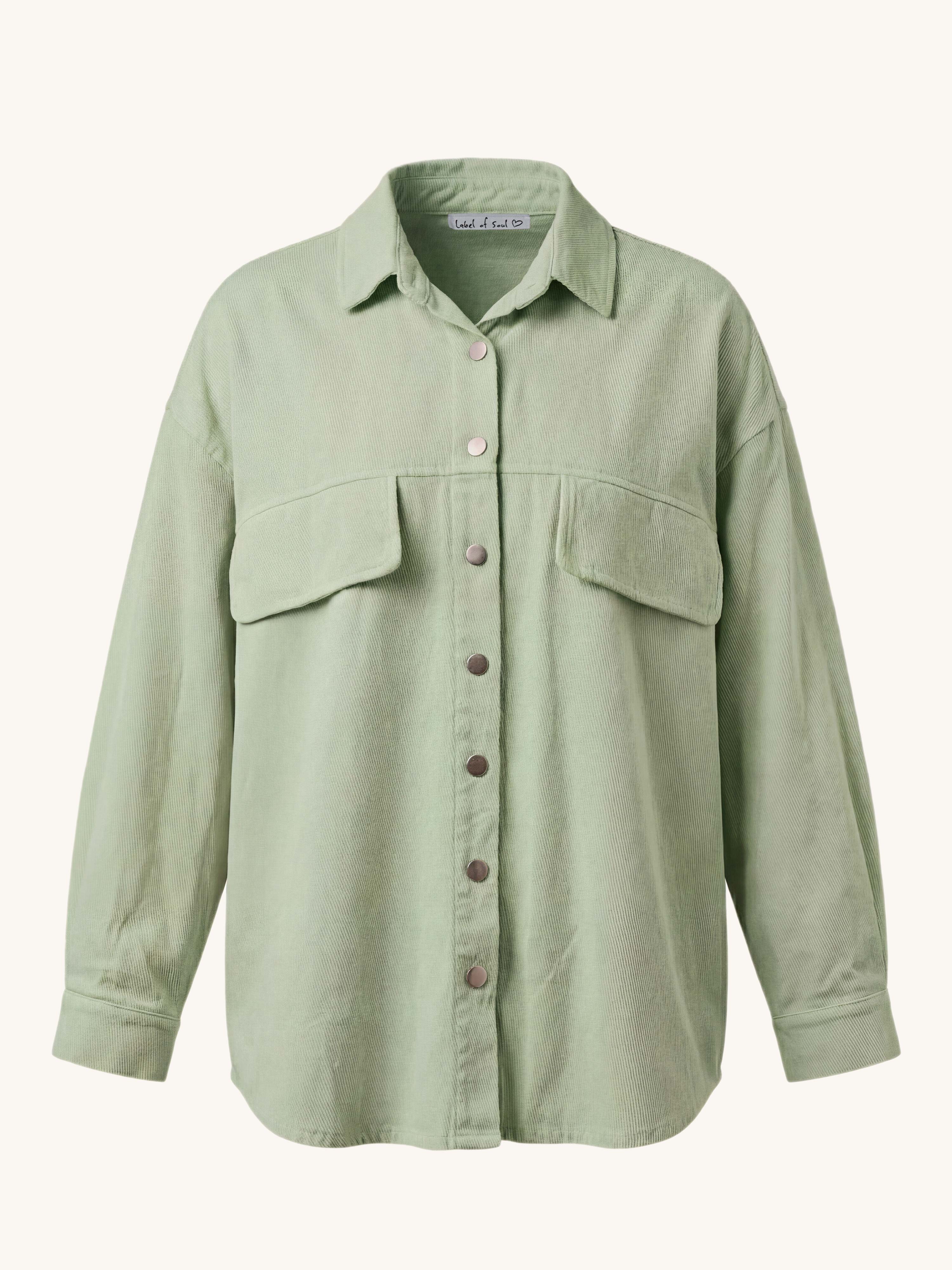 Denim Overshirt Jacke - Matcha