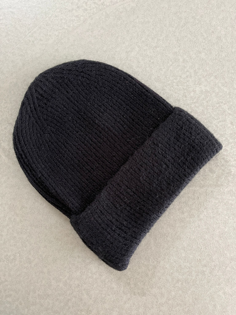 XJ-7196-B Strickmütze - Basic Beanie - Schwarz