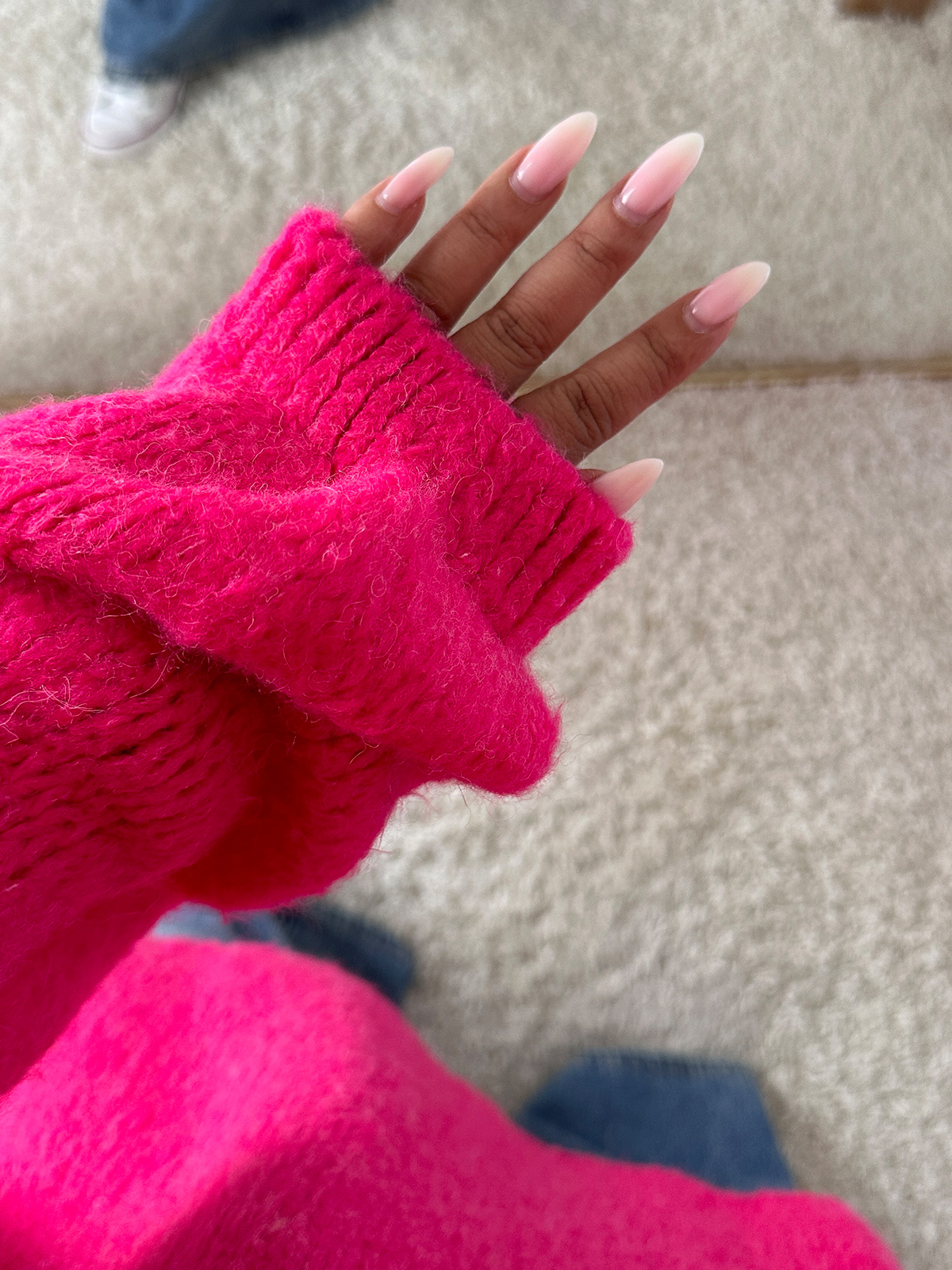 Oversize Strickpullover mit Stehkragen FLAUSCHI - TALL - Pink Pop Oversize Strickpullover mit Stehkragen FLAUSCHI - TALL - Pink Pop