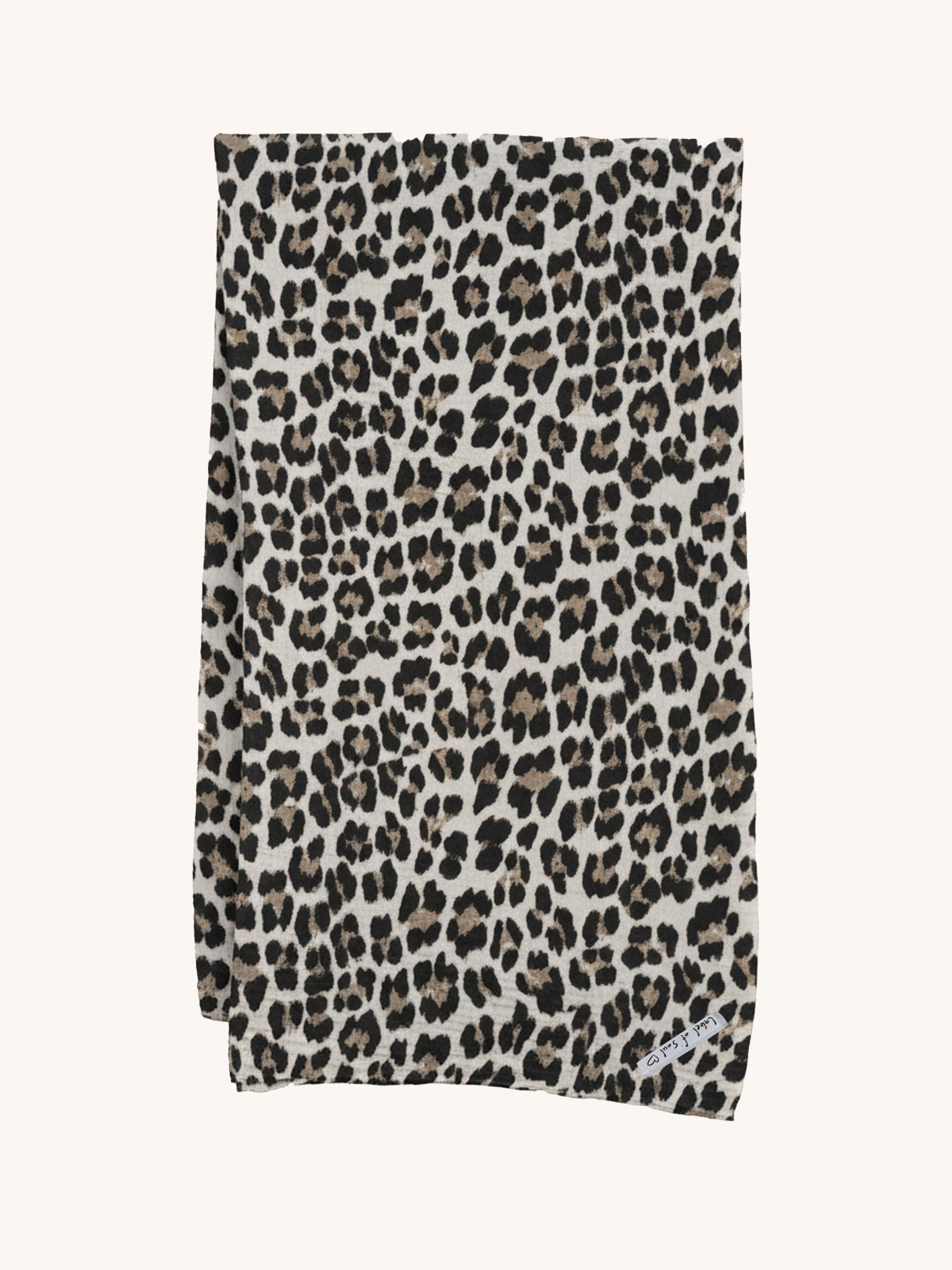 Musselin Maxi Schal - Leo Beige Musselin Maxi Schal - Leo Beige