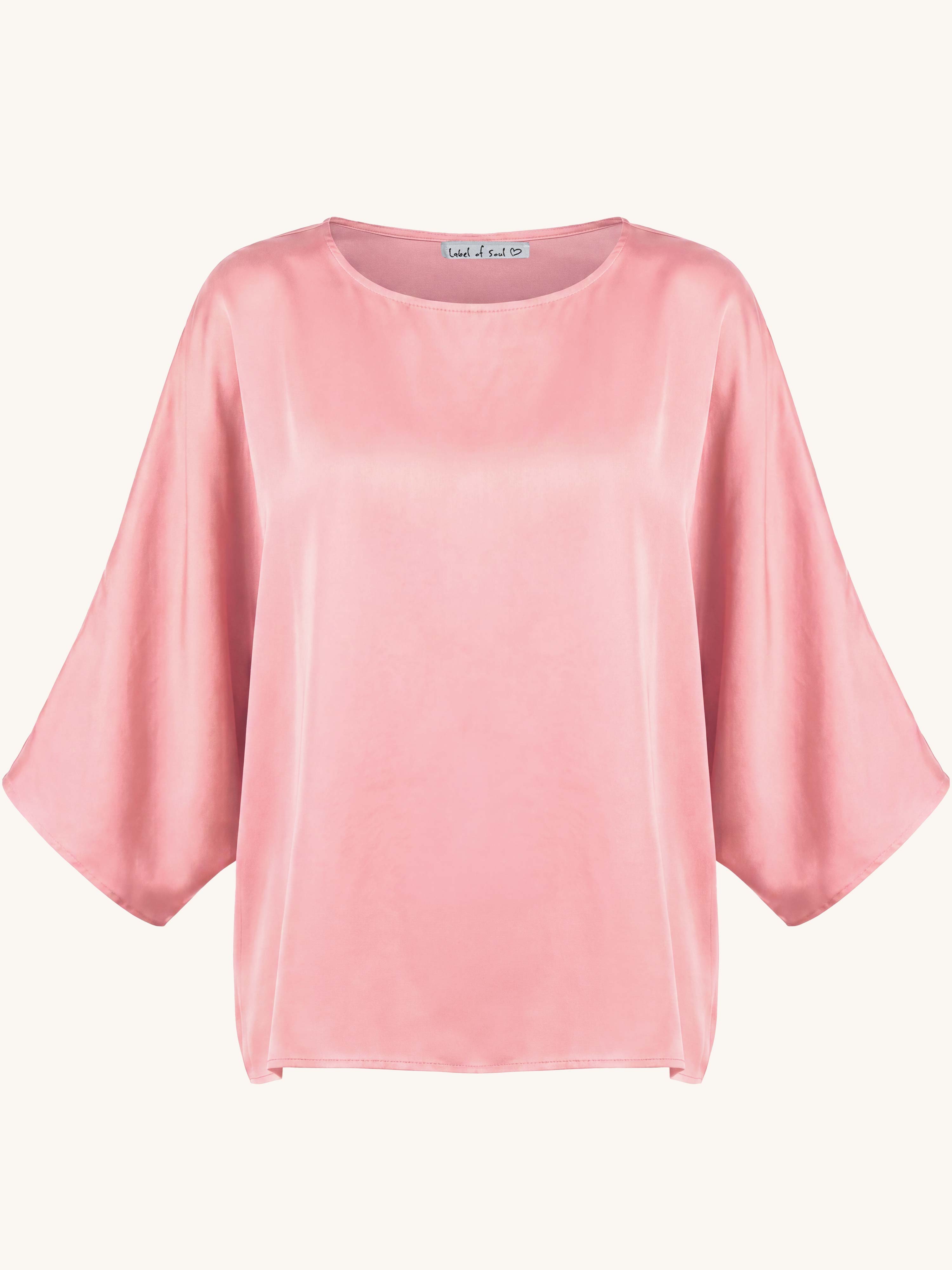 Oversize Viskose Poncho - ELEGANCE - Rosa