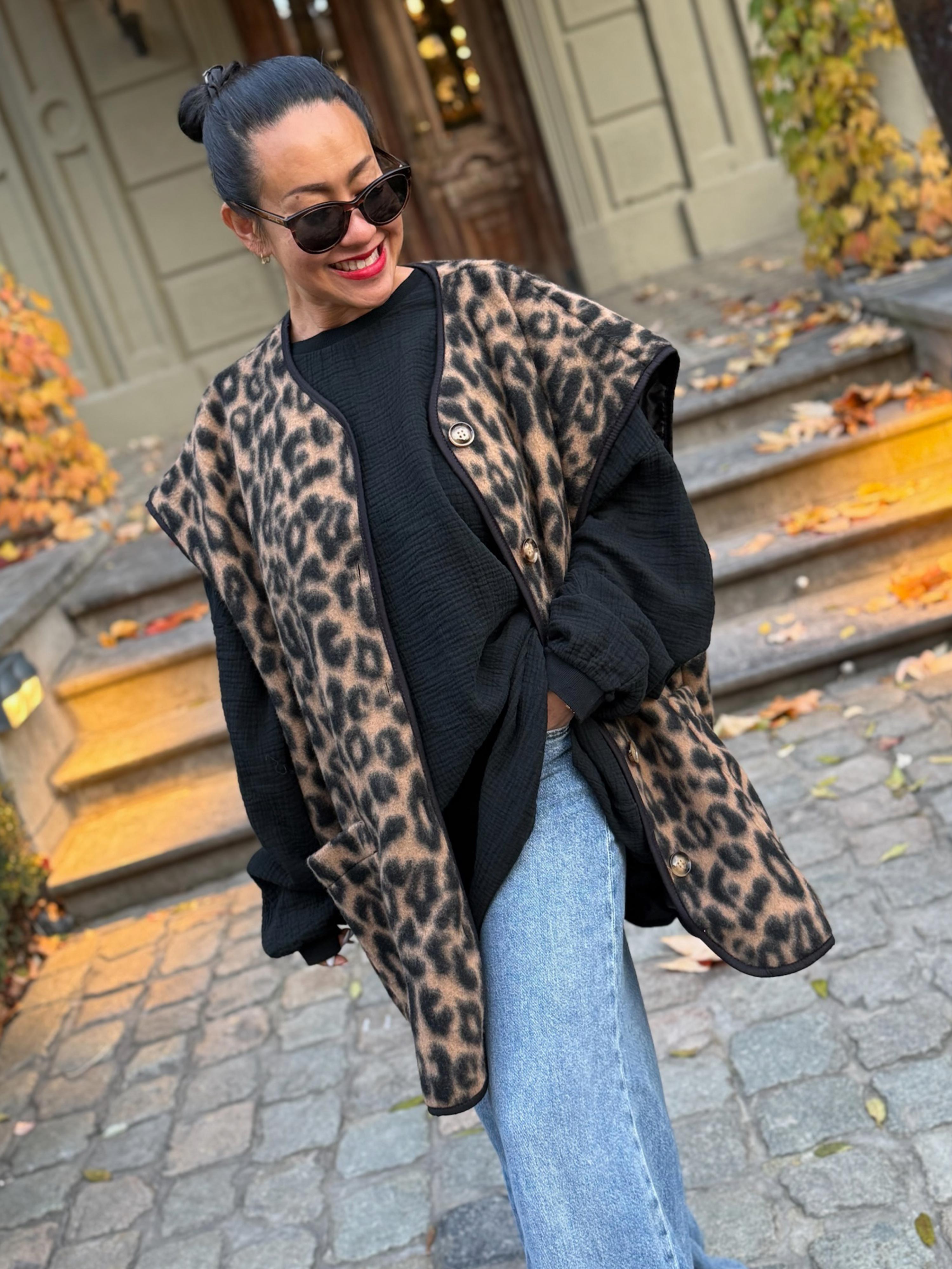 Oversize Weste mit Taschen - SIGNATURE - Leo Camel