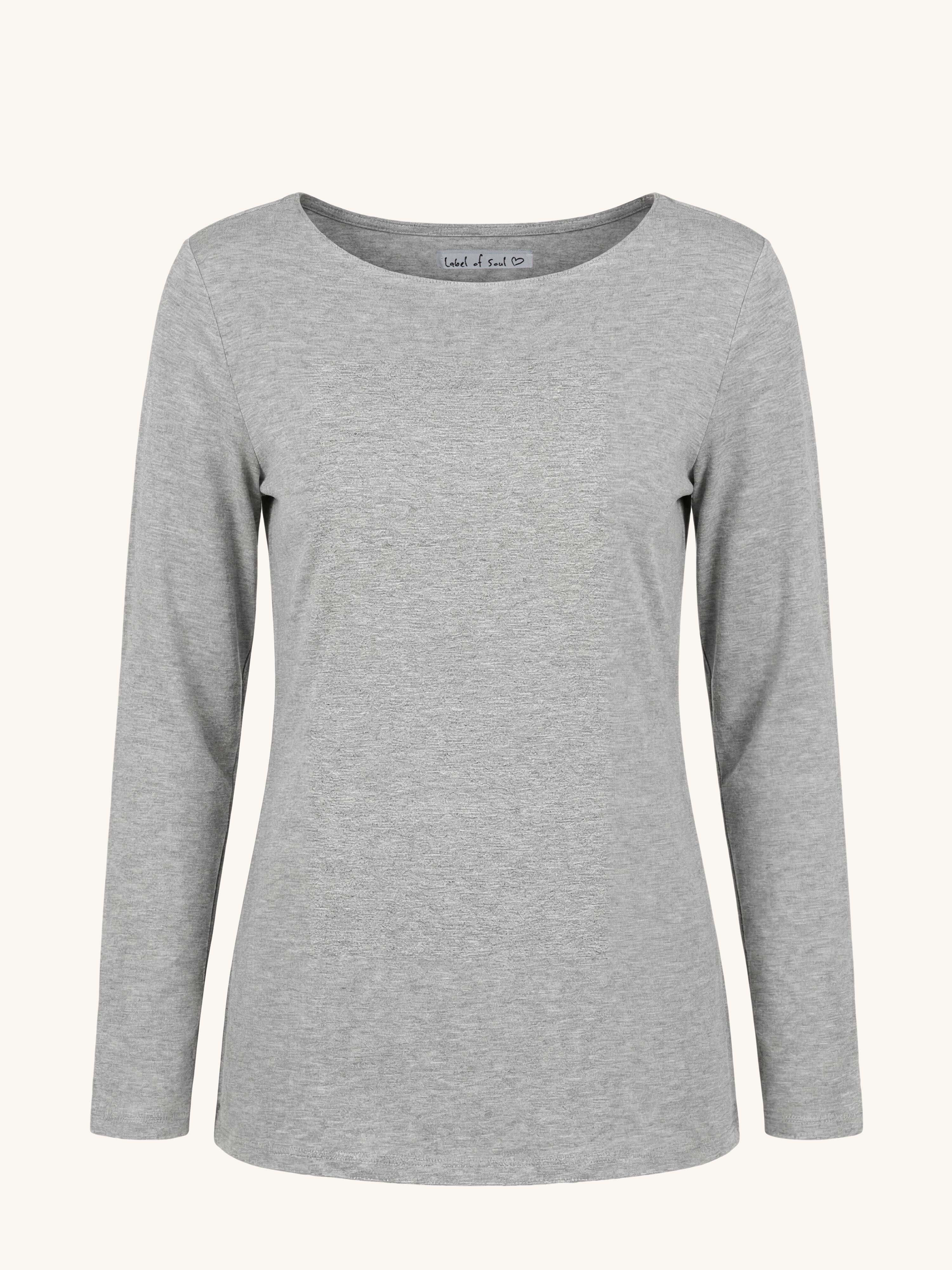 Soft Langarmshirt - Grau Melange
