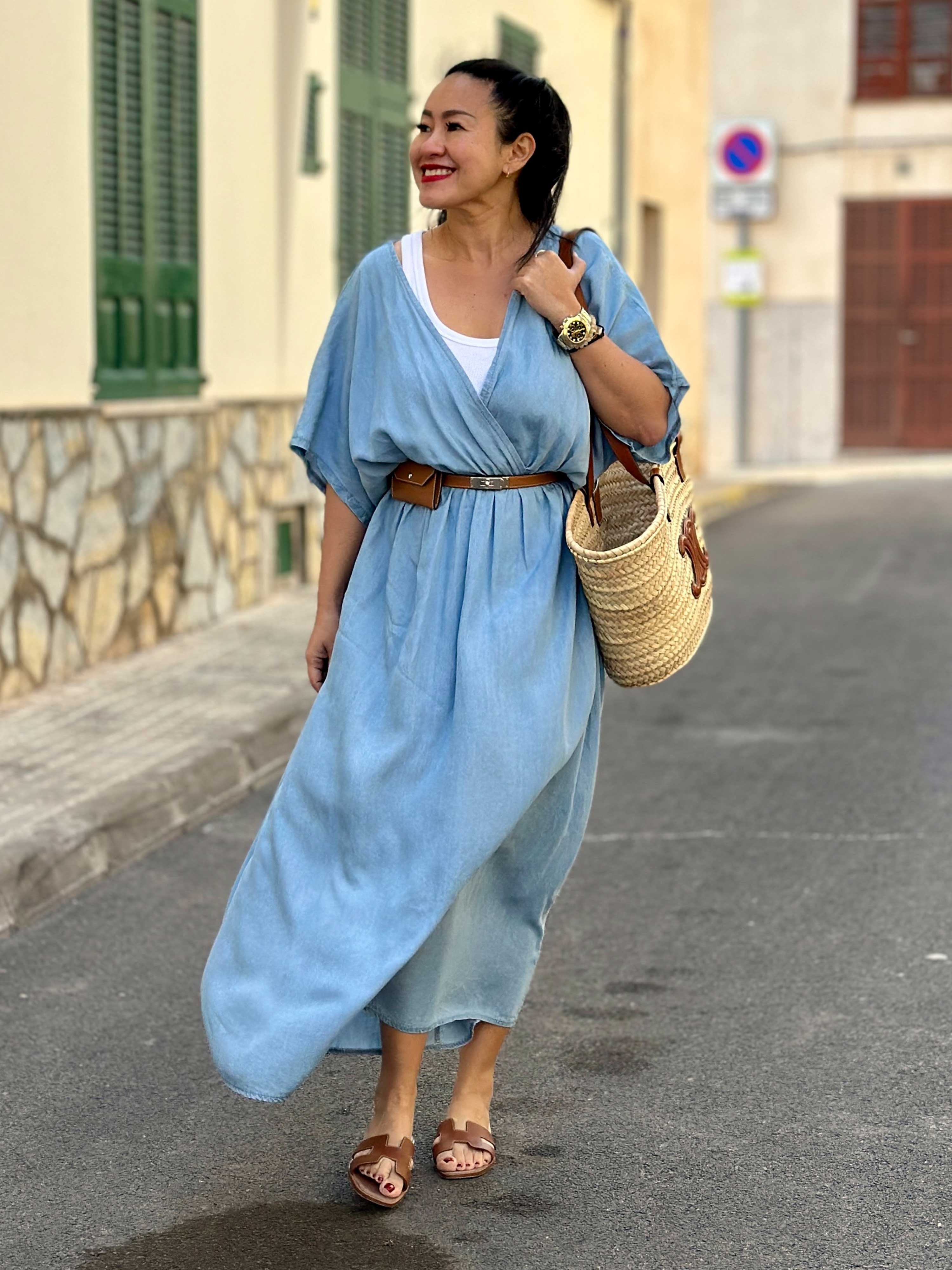 Leichtes Lyocell Kleid - Malaga - Blau