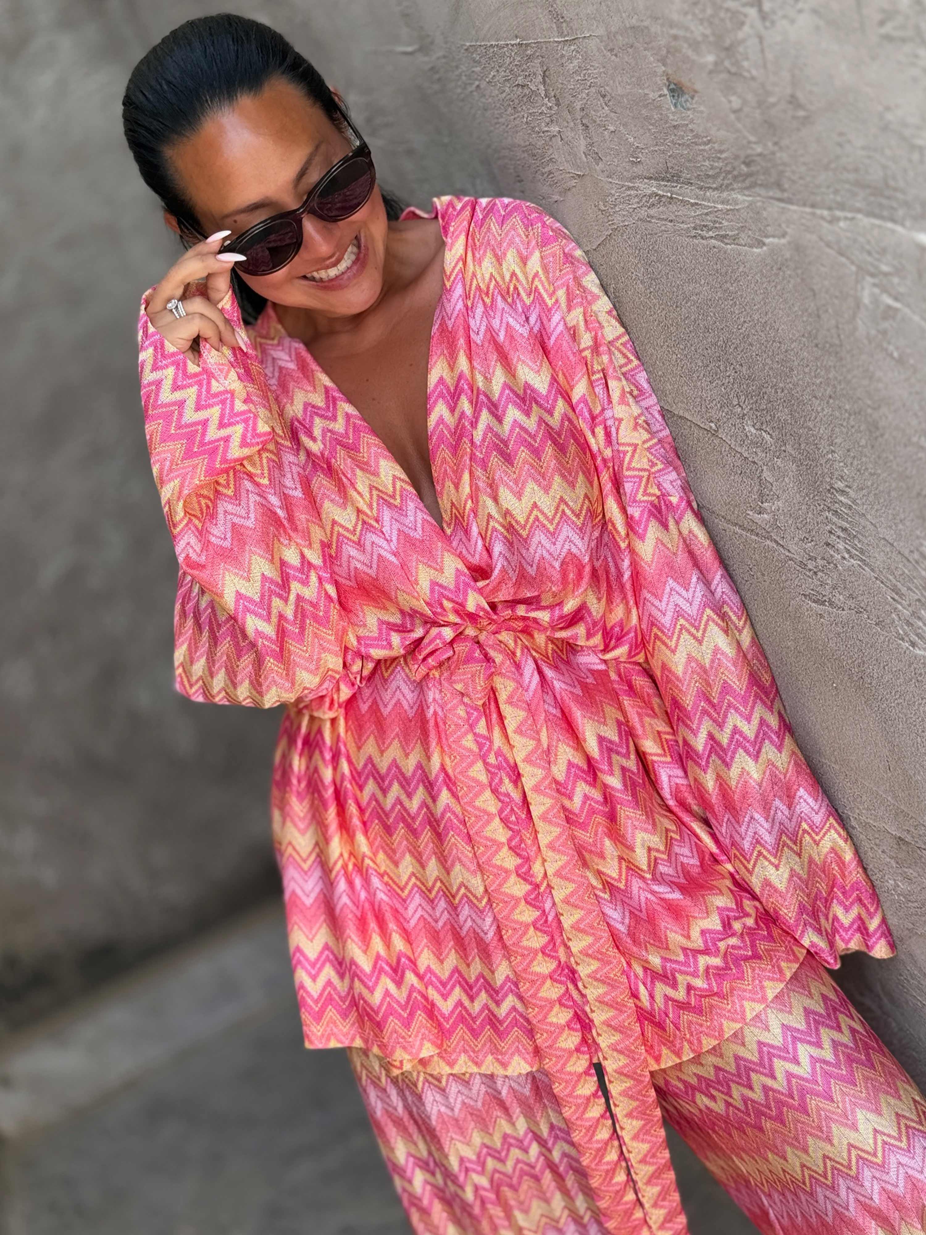 PRE ORDER: Wickel Kimono Jacke - IBIZA BREEZE - Tropical Paradise