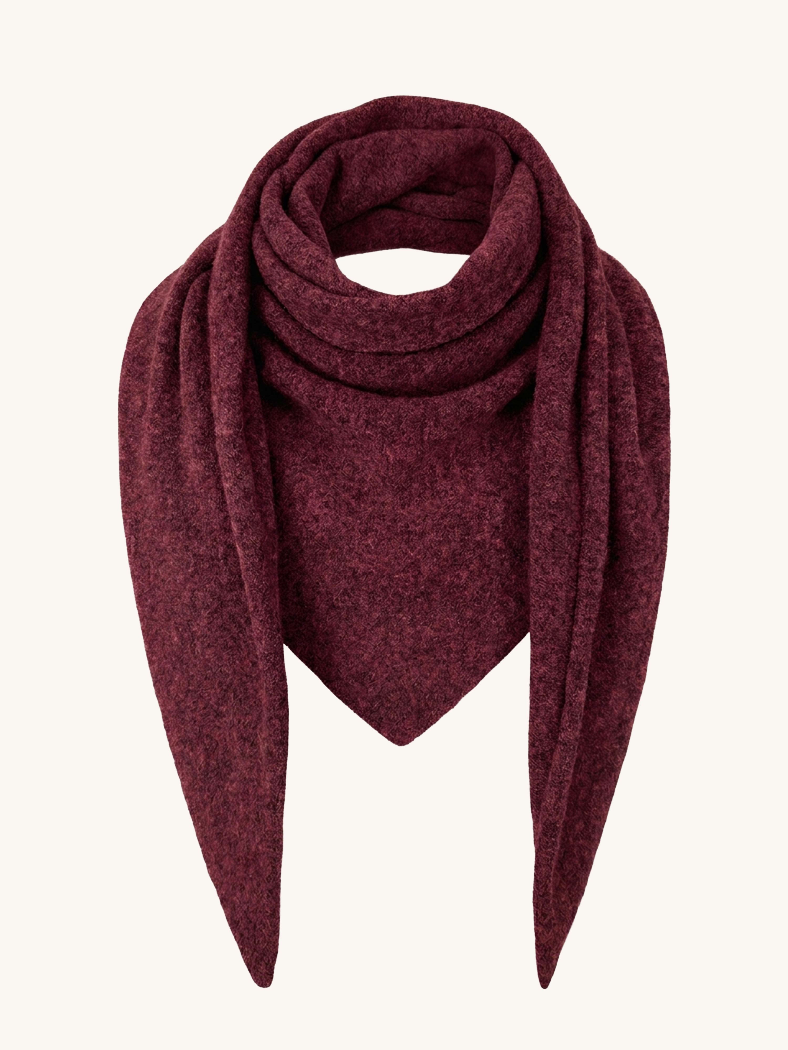 Soft Alpaka Dreiecksschal - Burgundy