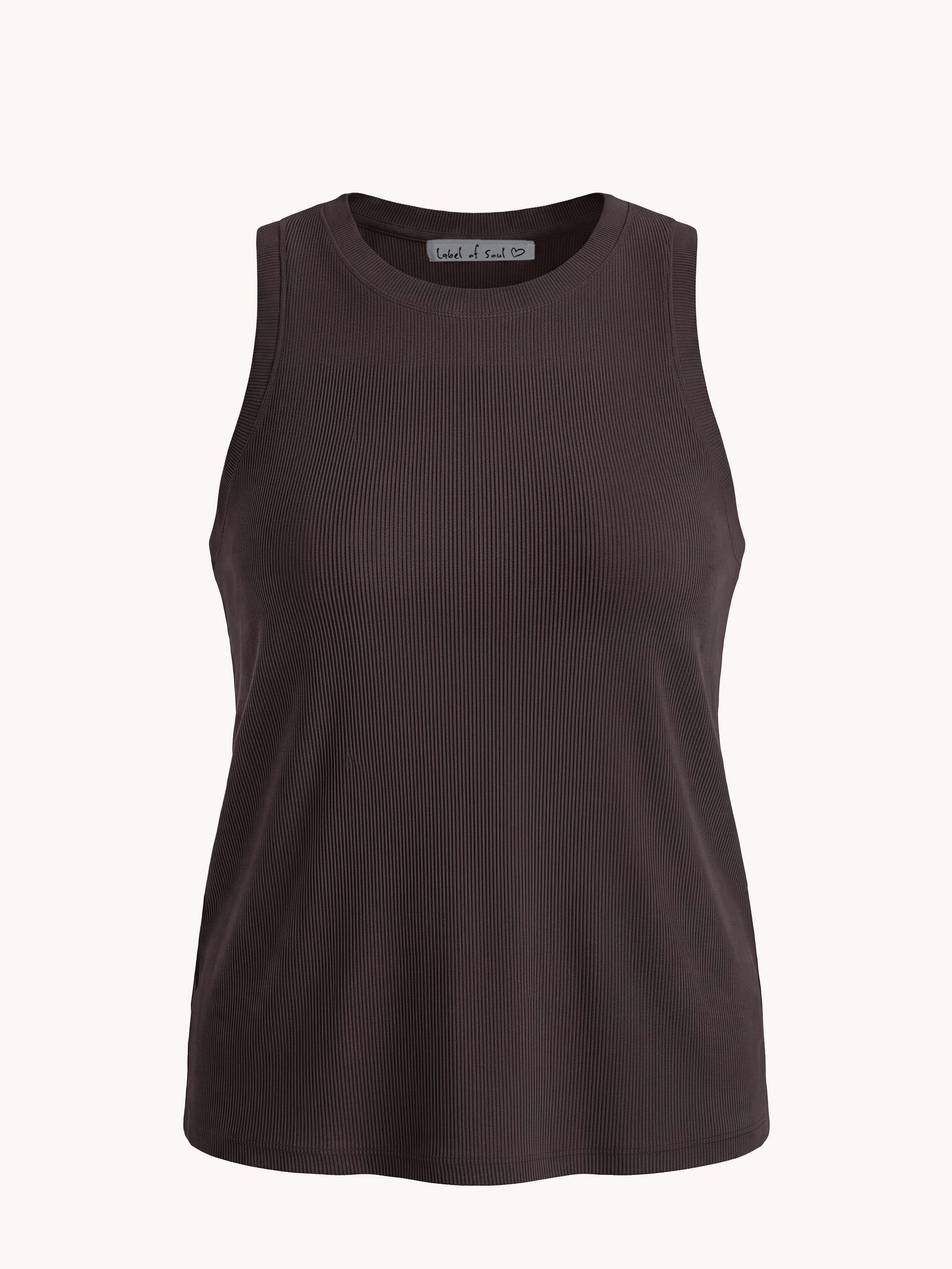 Basic Top - CURVY - Schoko