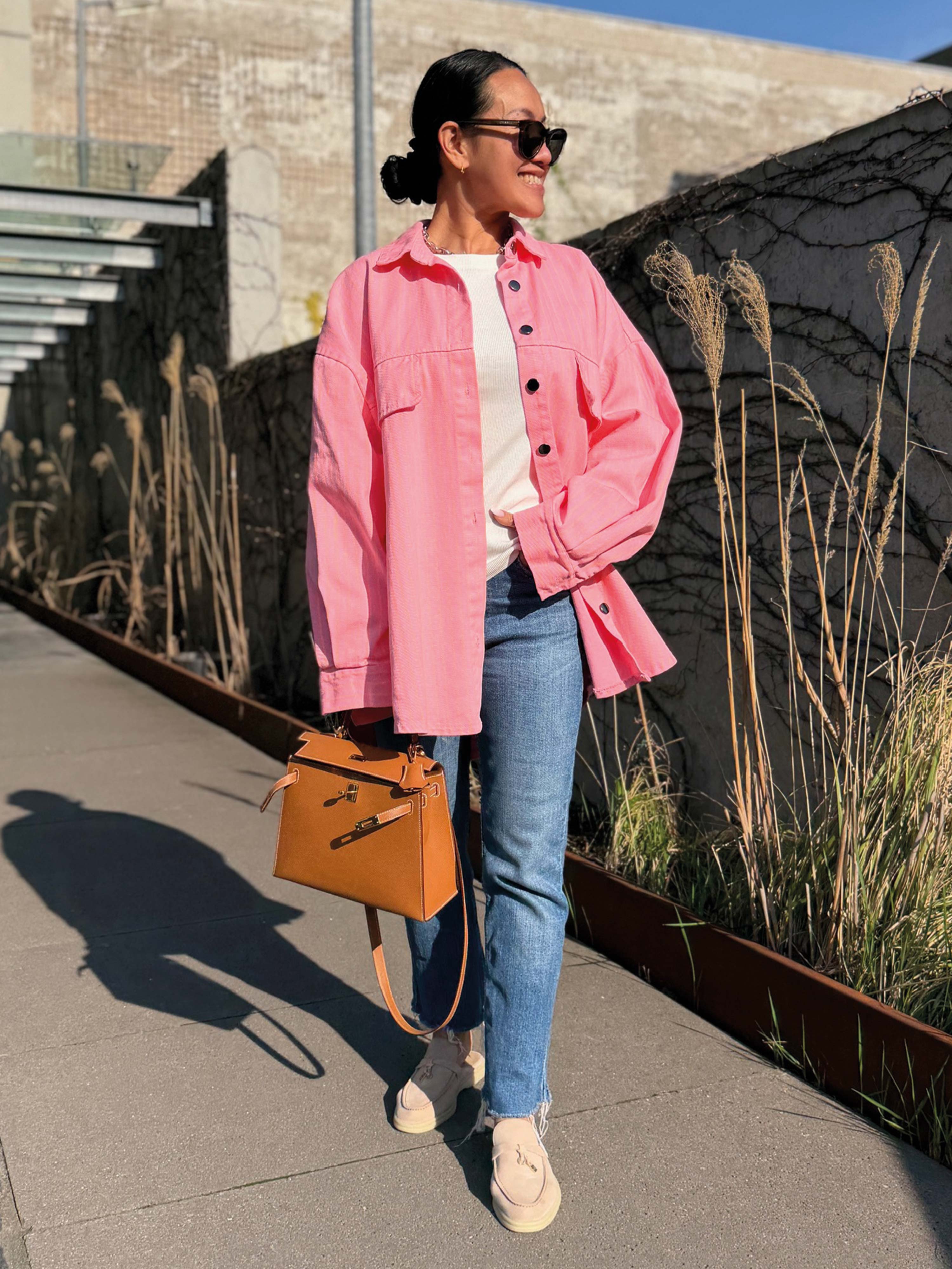 Denim Overshirt Jacke - STRIPES Lollipop