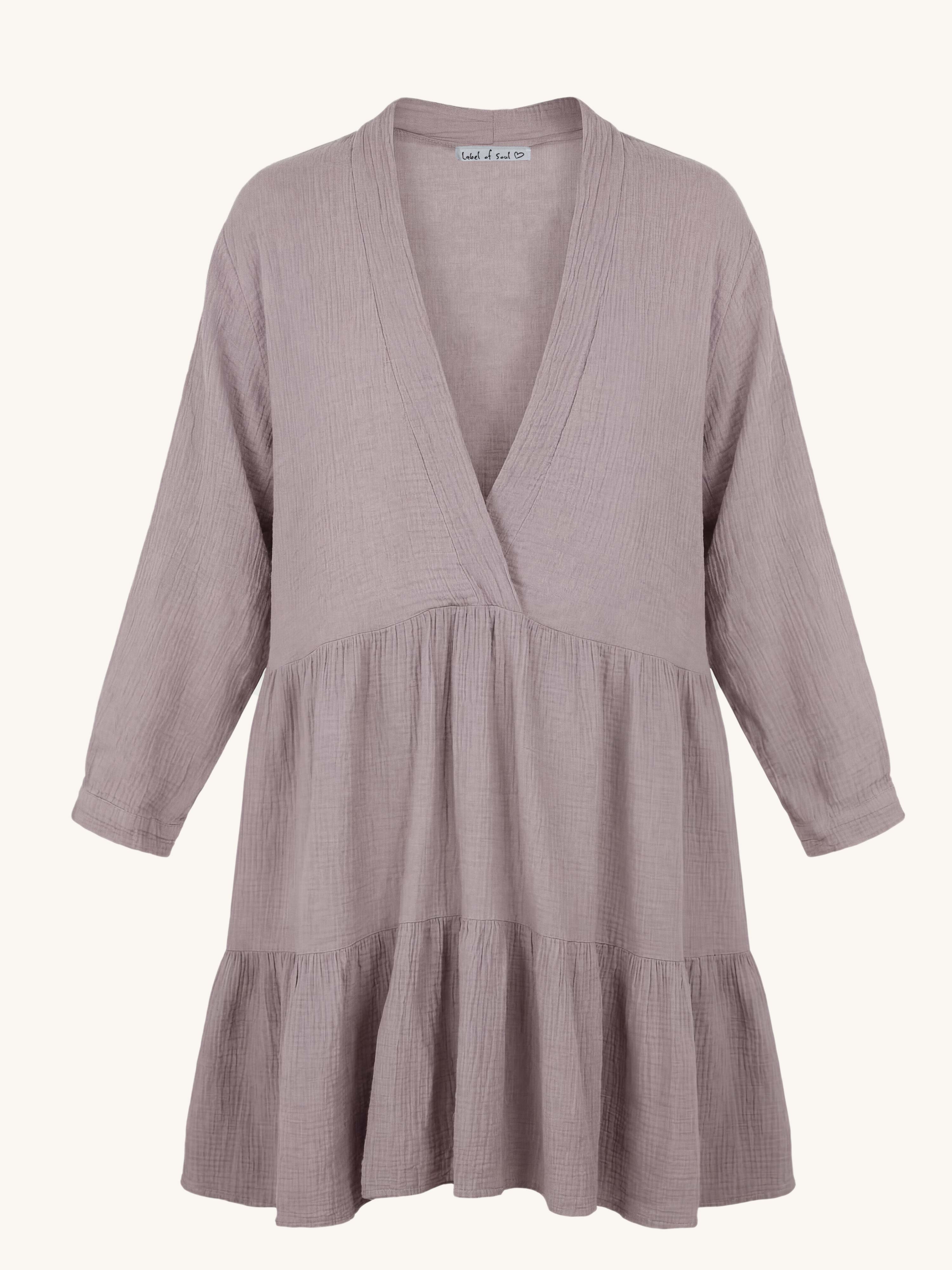 Musselin Tunikakleid - ISABEL - Mauve