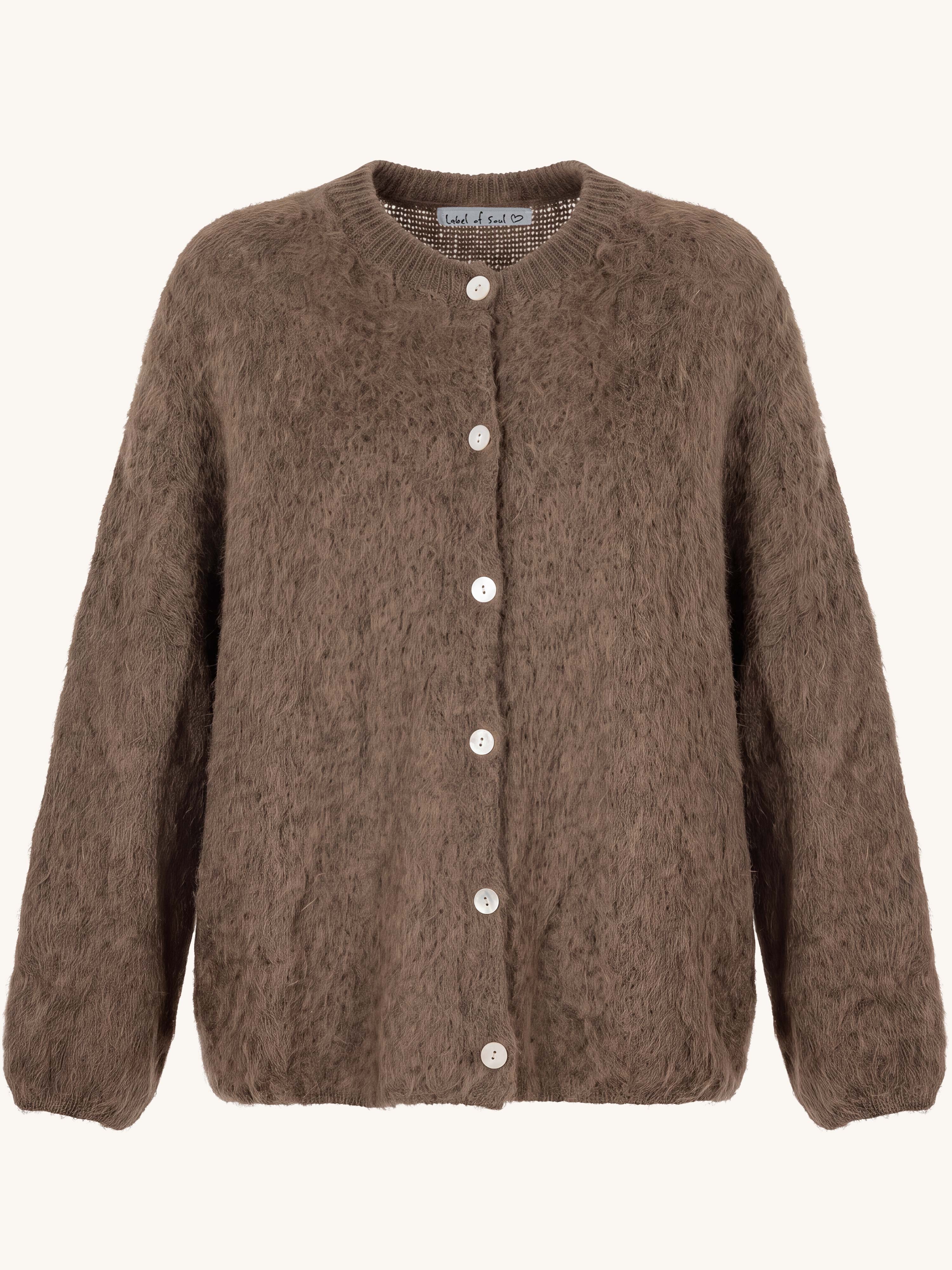 Oversize Strickjacke - FLUFFY - Fango