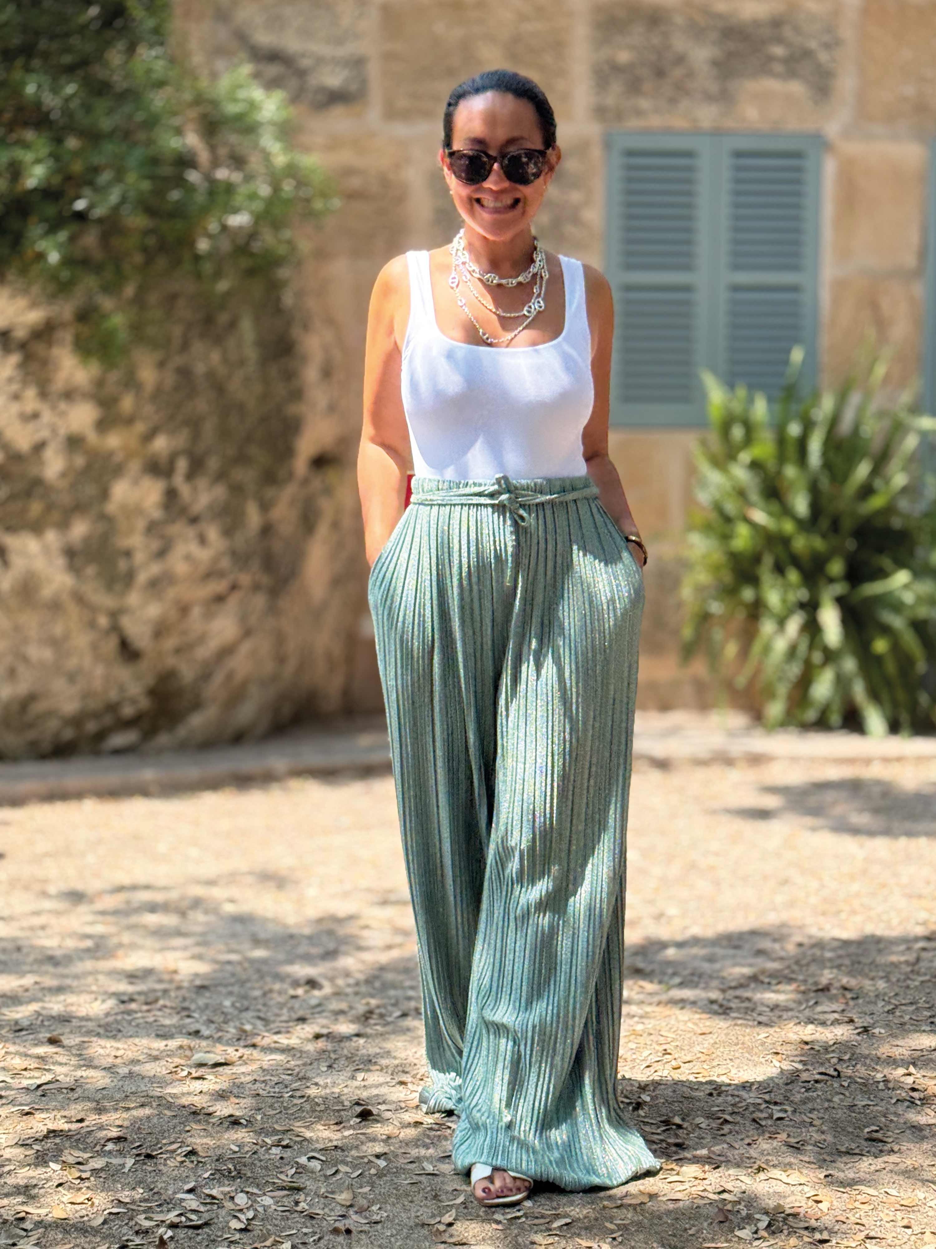 Palazzo Oversize Hose - GLAMOURÉ - Jade