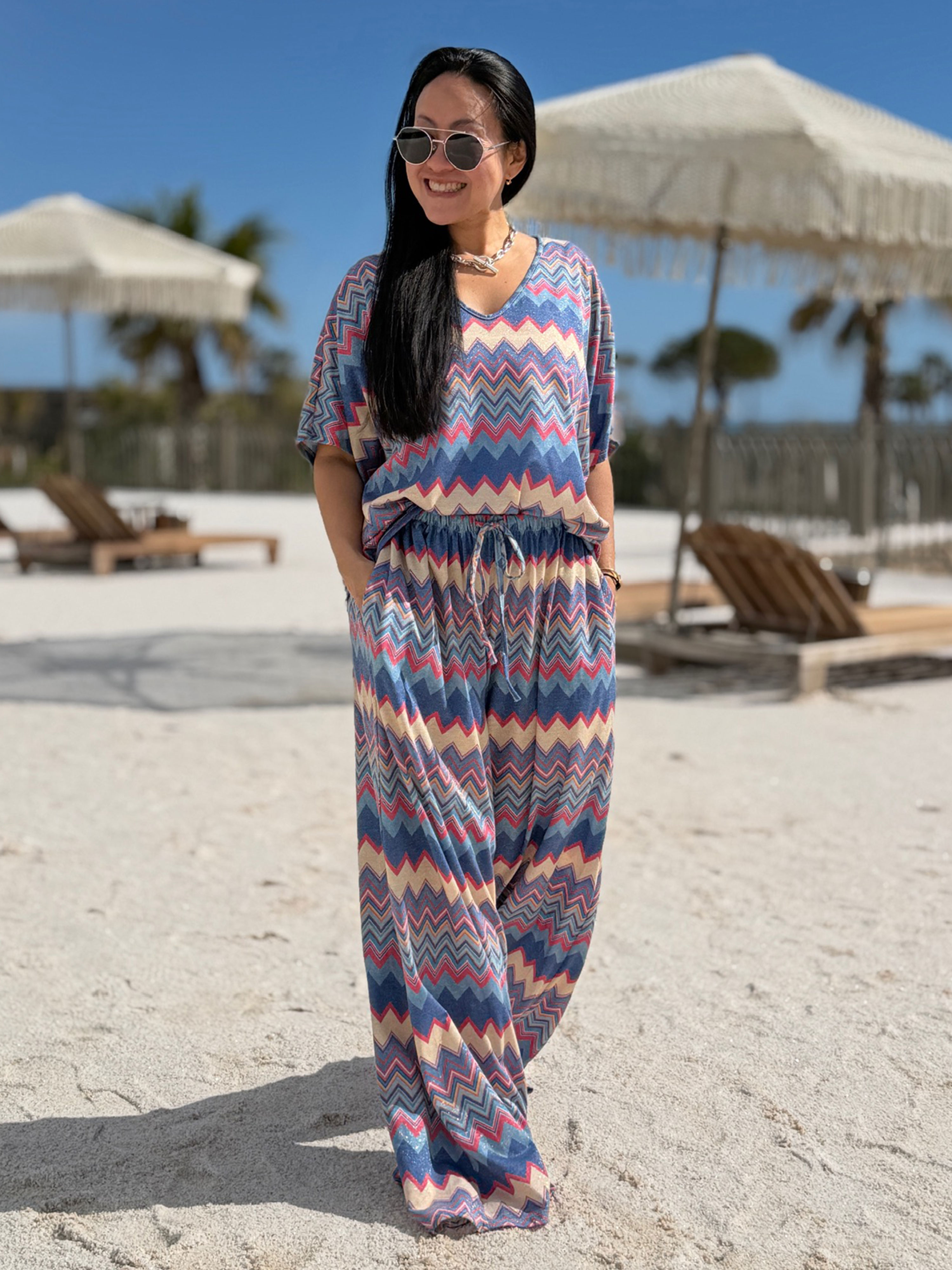 Kurzarm Shirt - ETHNO - Aqua