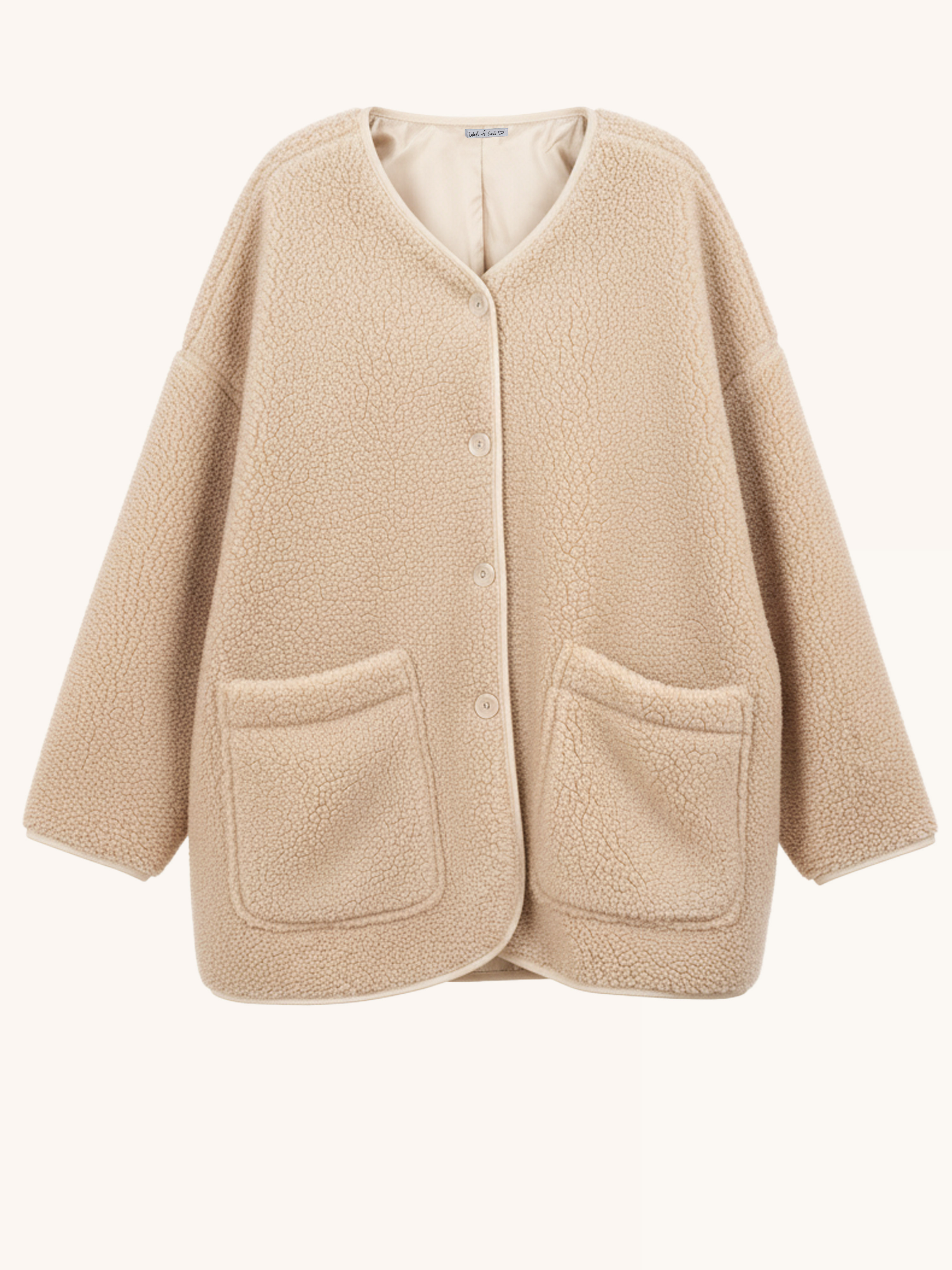 Teddylook Oversize Jacke - ICON - Oatmeal