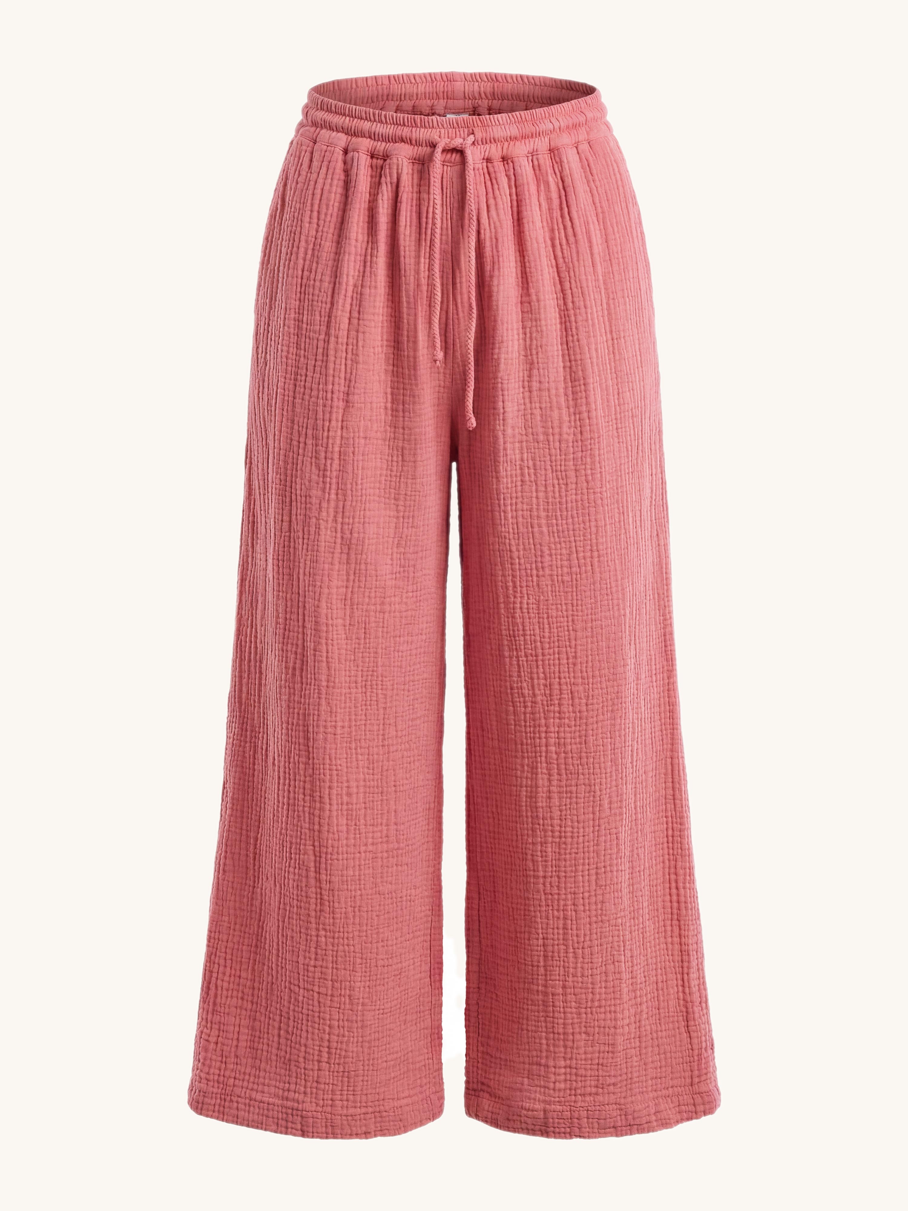 Musselin Palazzo Hose - QUEENSIZE - Macaron