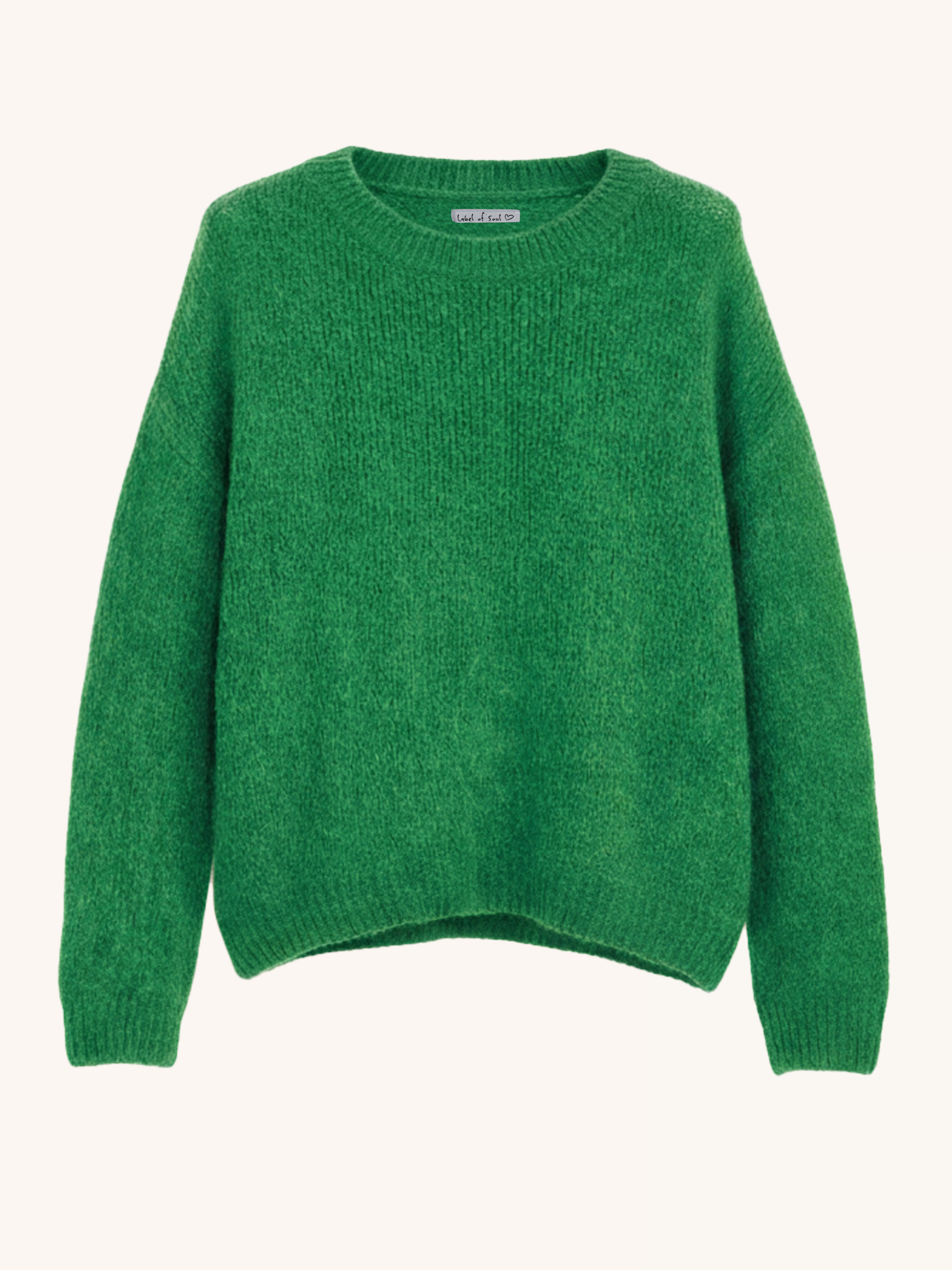 Pullover mit Baby-Alpakawollanteil - Grün