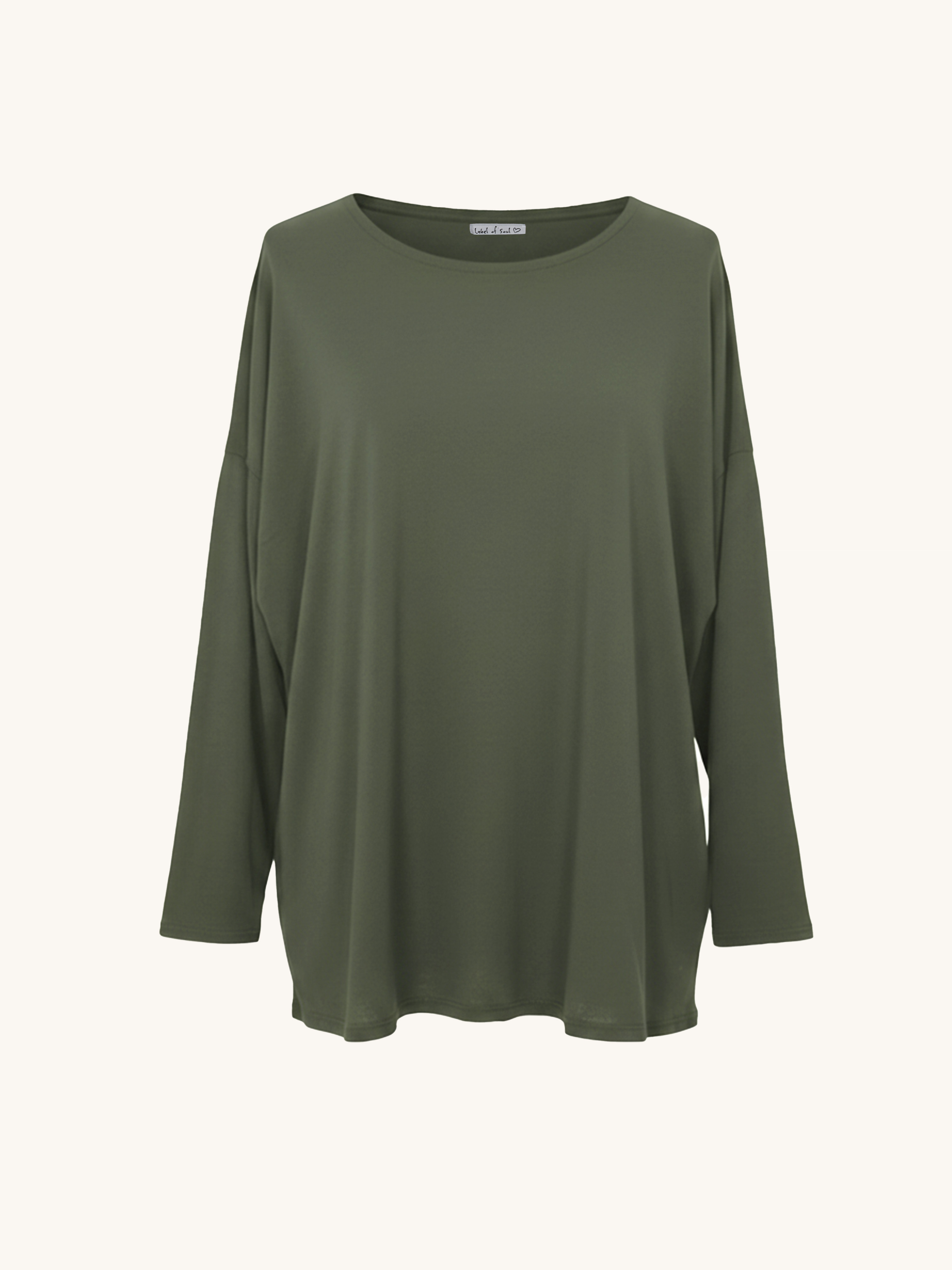 Basic Langarmshirt - Olive