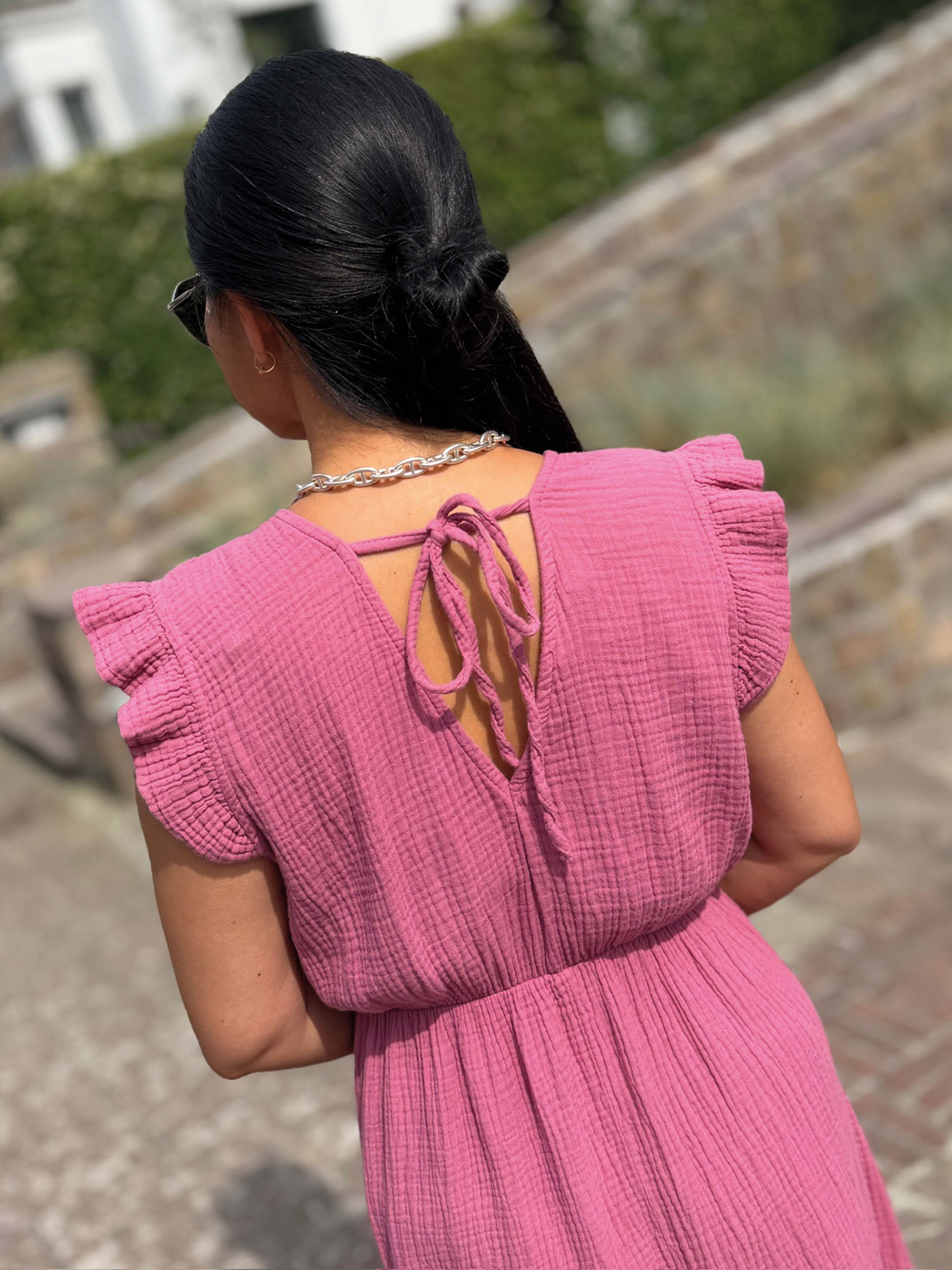 Musselin Kleid Soho - CURVY - Matcha