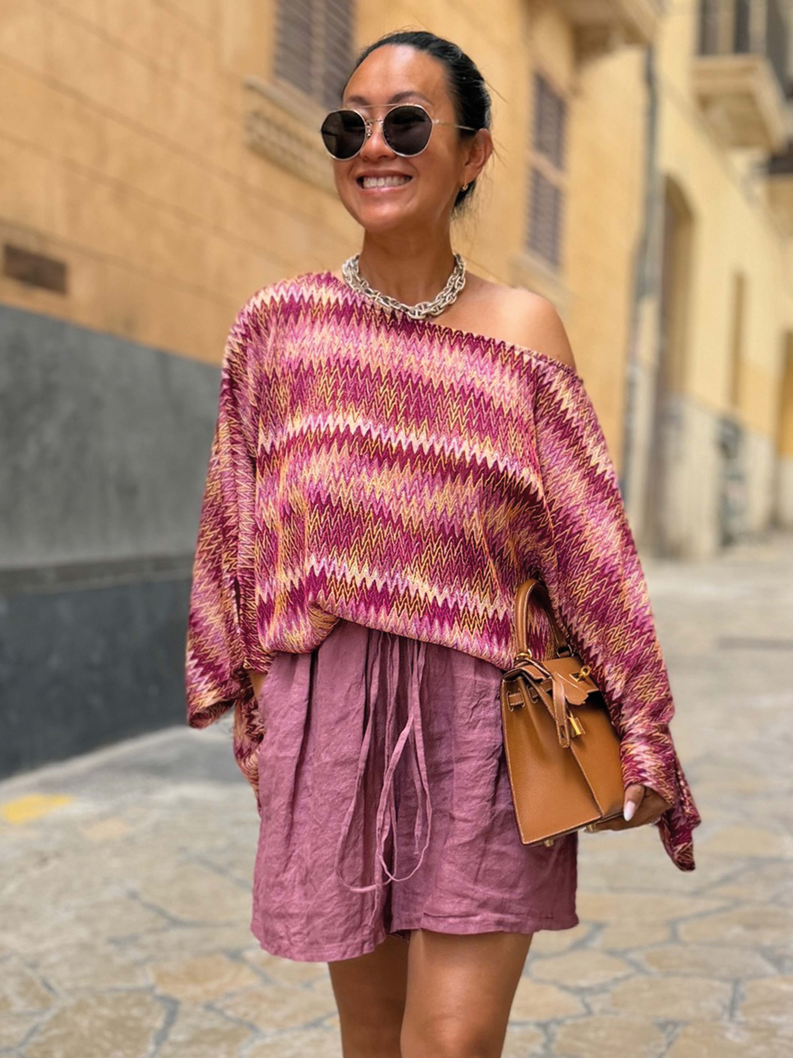 Oversize Poncho - IBIZA BREEZE - Velvet Sunset