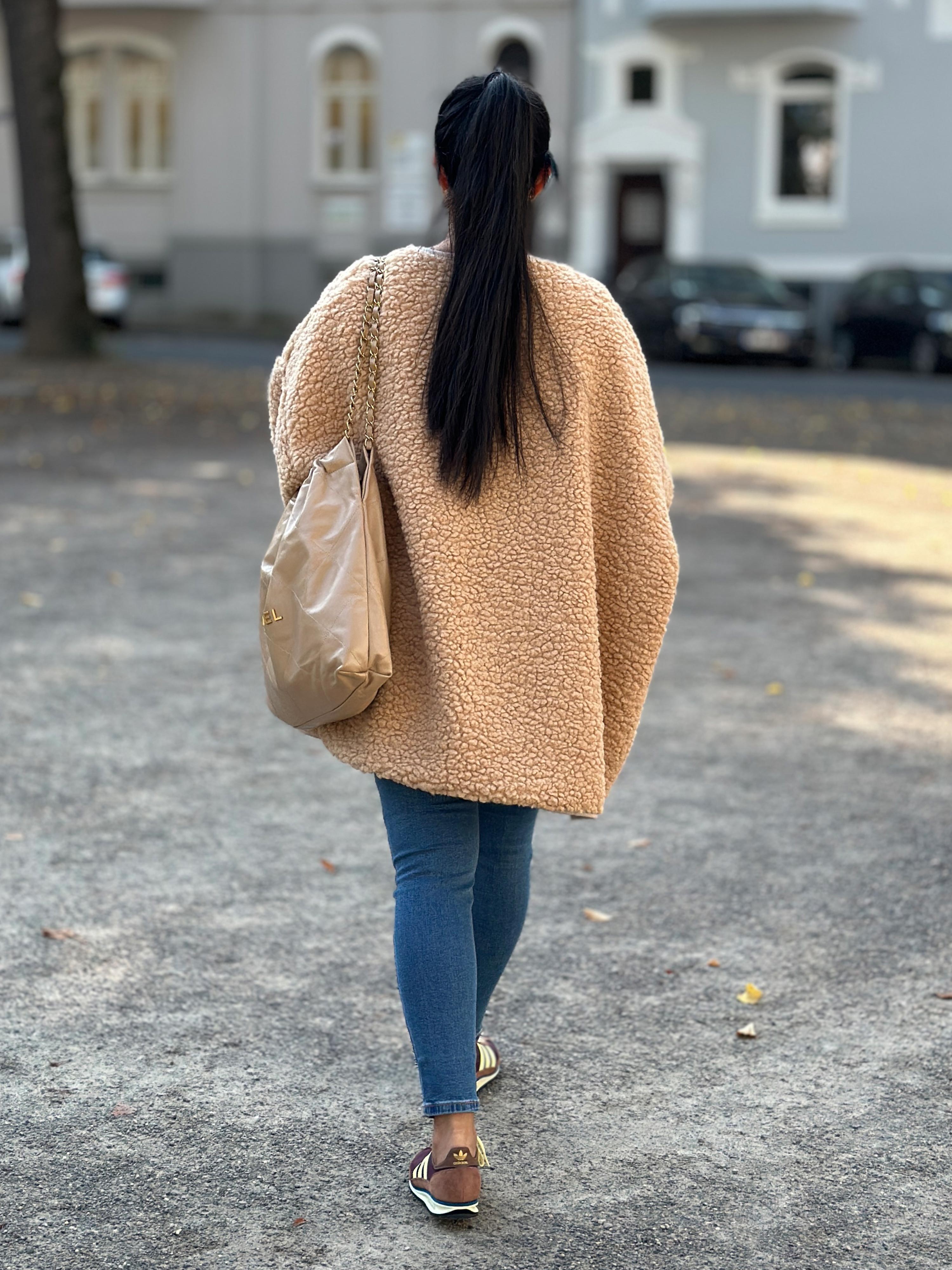 Teddylook Oversize Jacke - ICON - Oatmeal Teddylook Oversize Jacke - ICON - Oatmeal