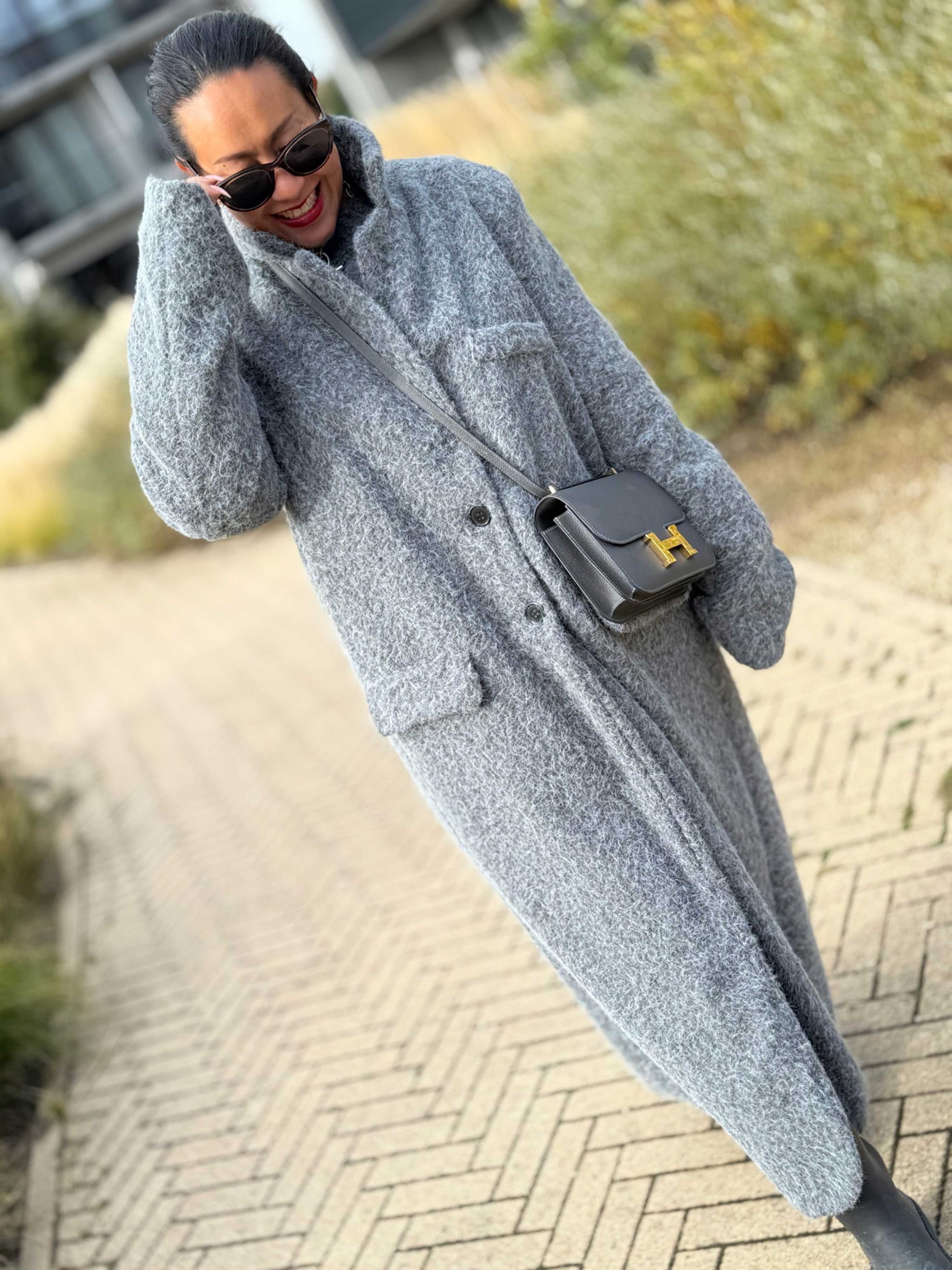 Oversize Blazer Mantel - HENRY - Grau