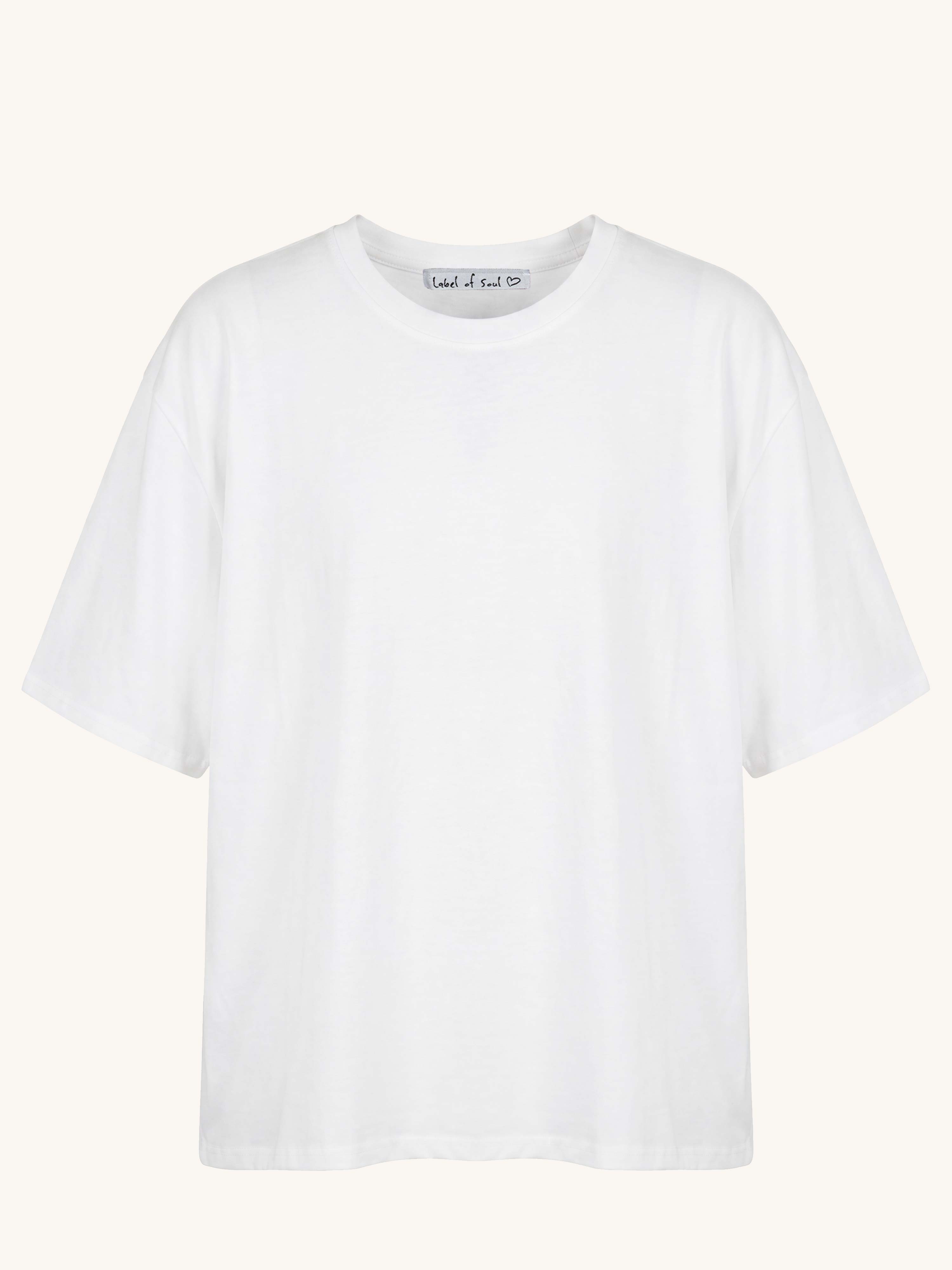Basic Boxy Kurzarmshirt - Weiss