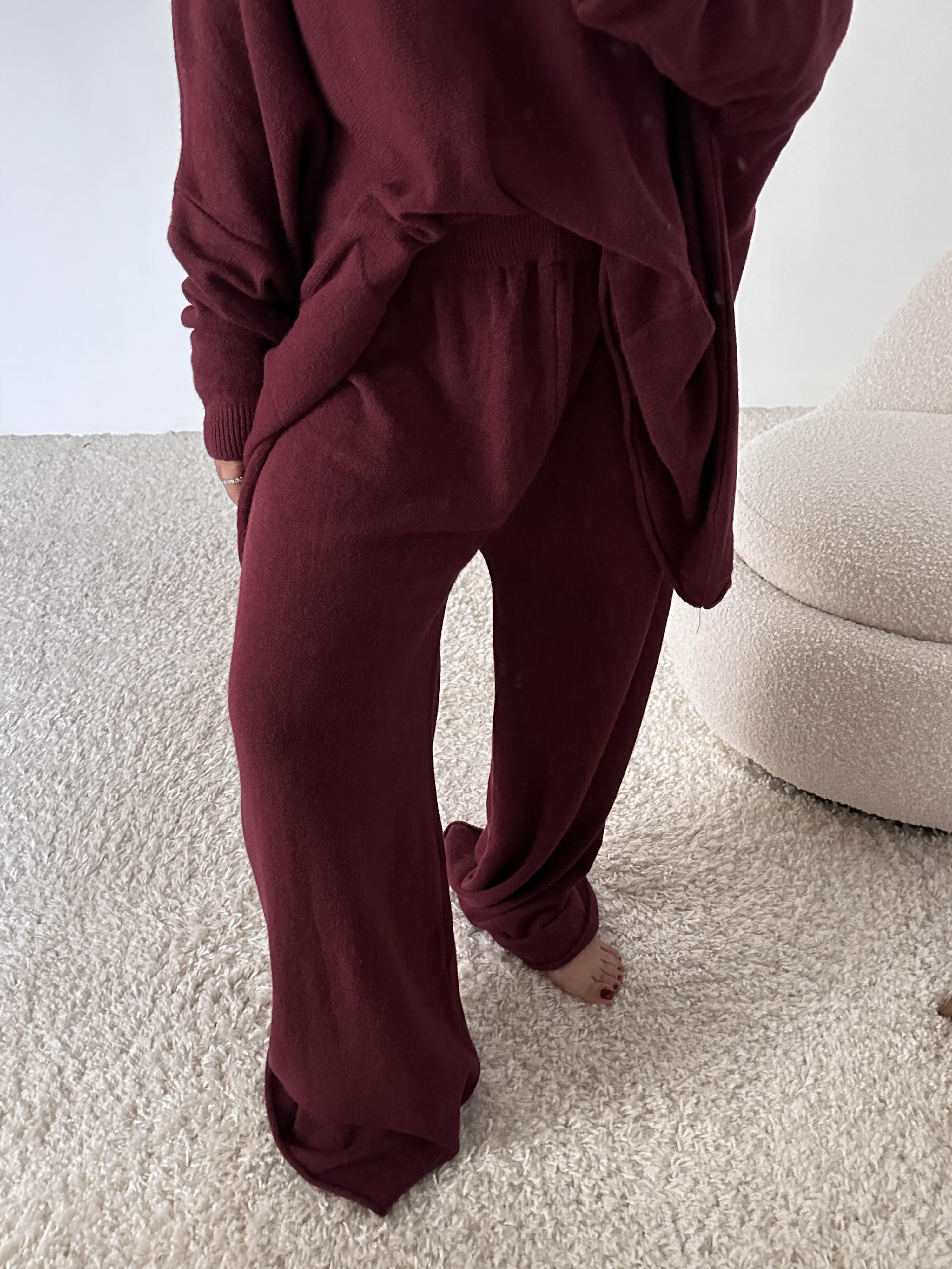 Viskose Strickhose - Merlot Viskose Strickhose - Merlot