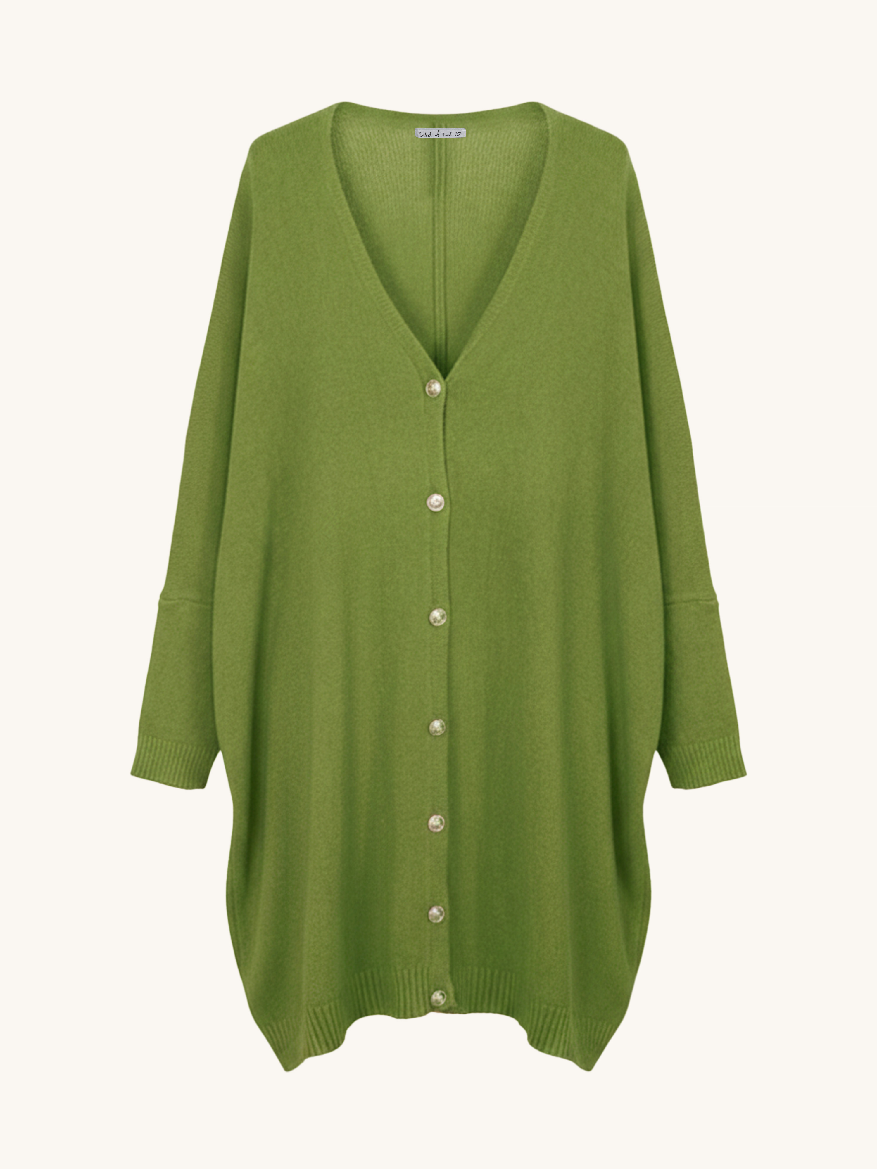 Oversize Viskose Cardigan TALL - Pistazie Oversize Viskose Cardigan TALL - Pistazie