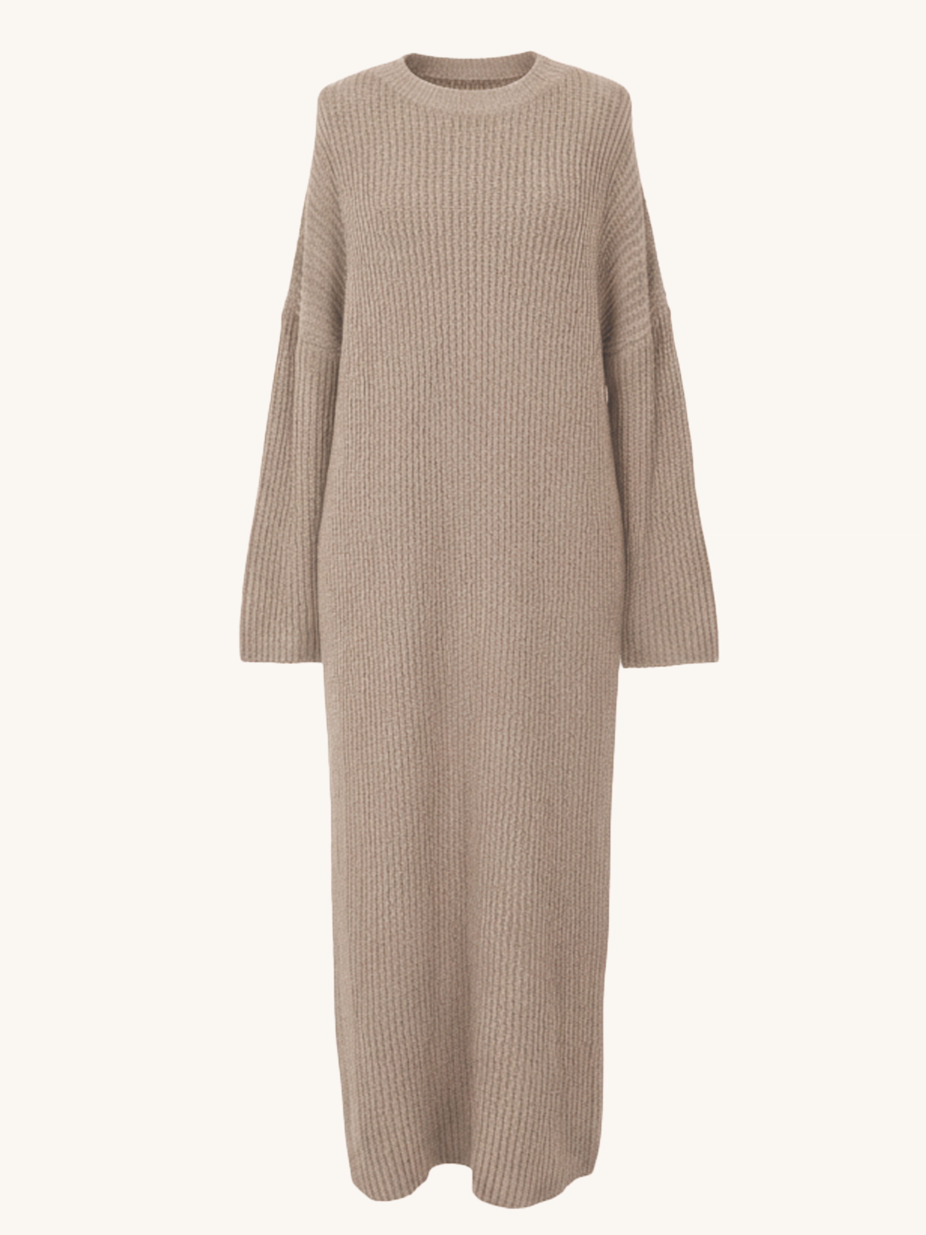 Cozy Strickkleid - Oatmeal