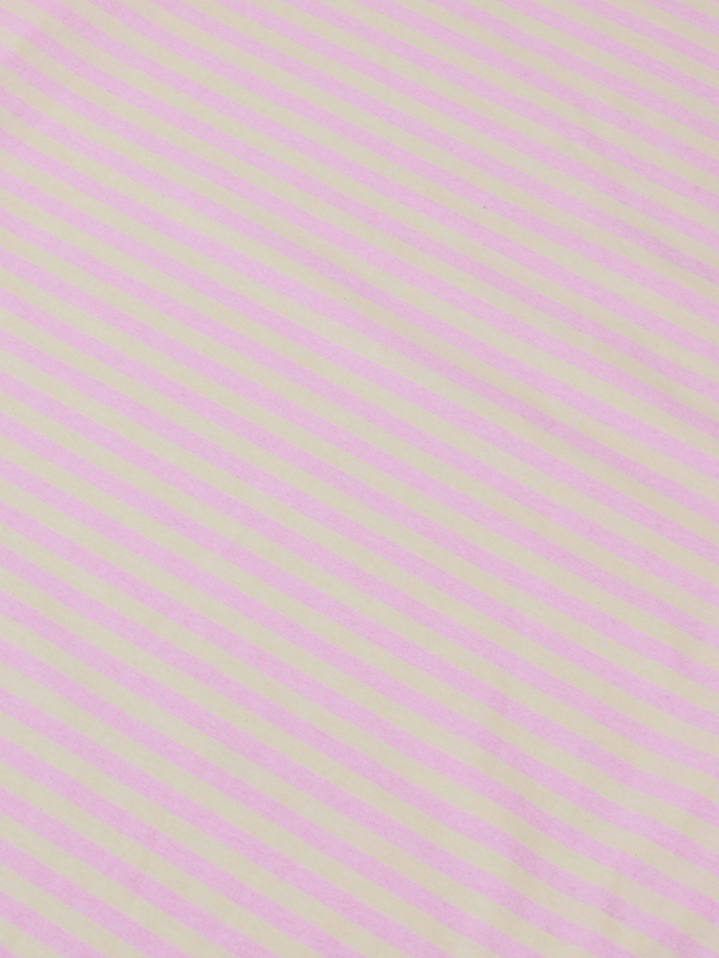 Kurzarm Kleid mit Seitentaschen - CURVY - Stripes Rosa