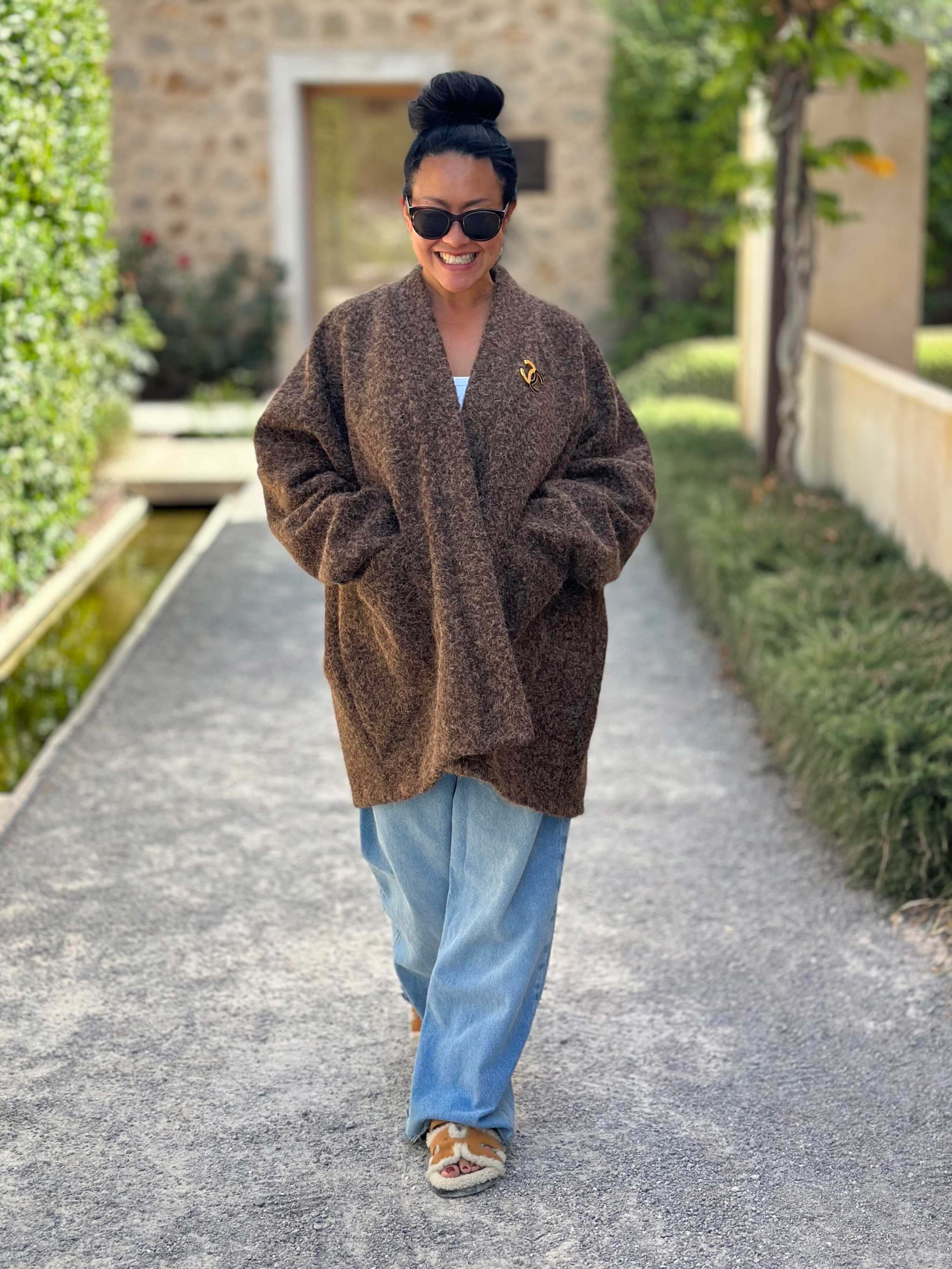 Oversize Blazer Jacke - Coffee