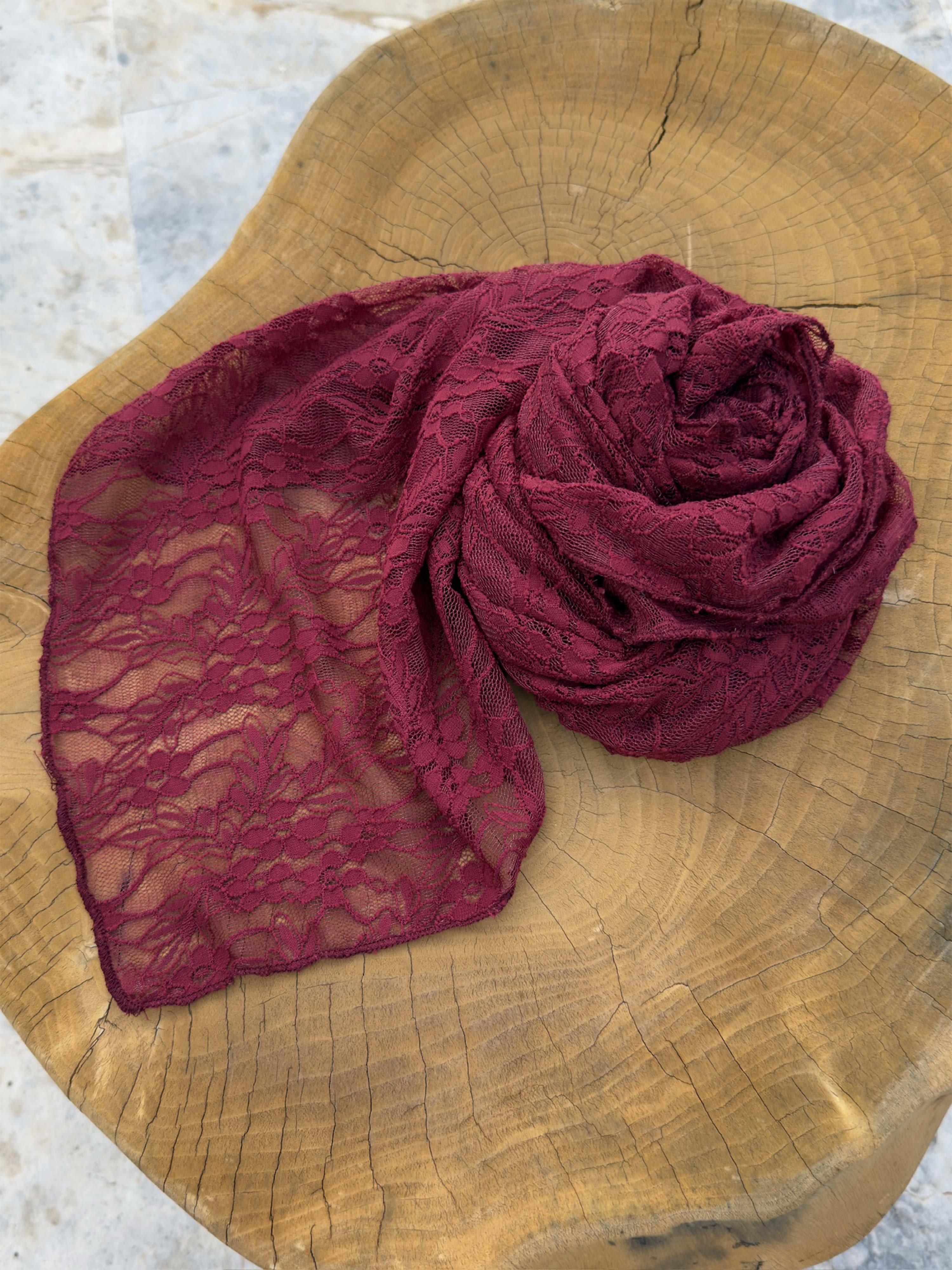 Spitzen Lace Tuch - Burgundy