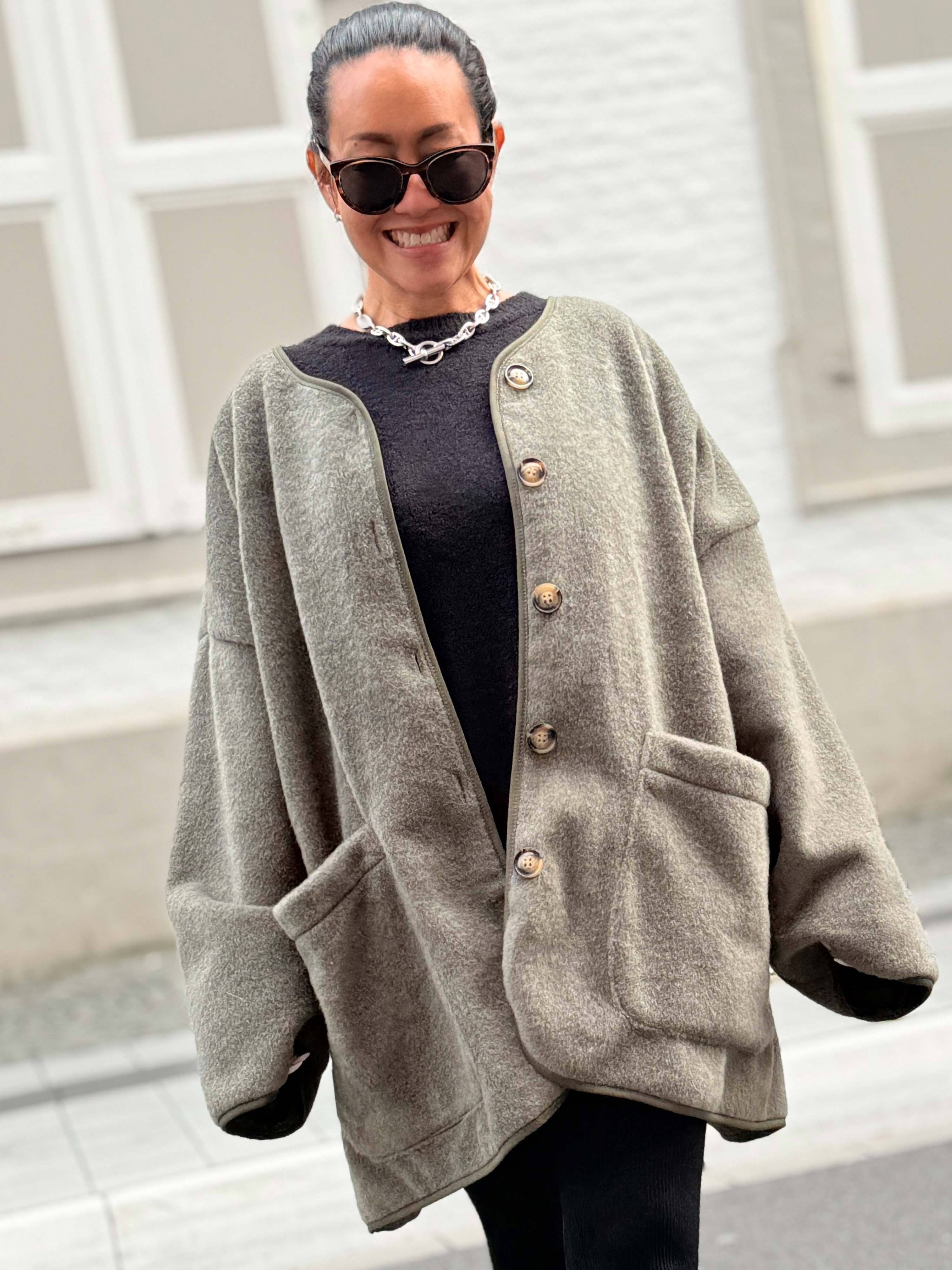 Oversize Jacke - SIGNATURE - Matcha