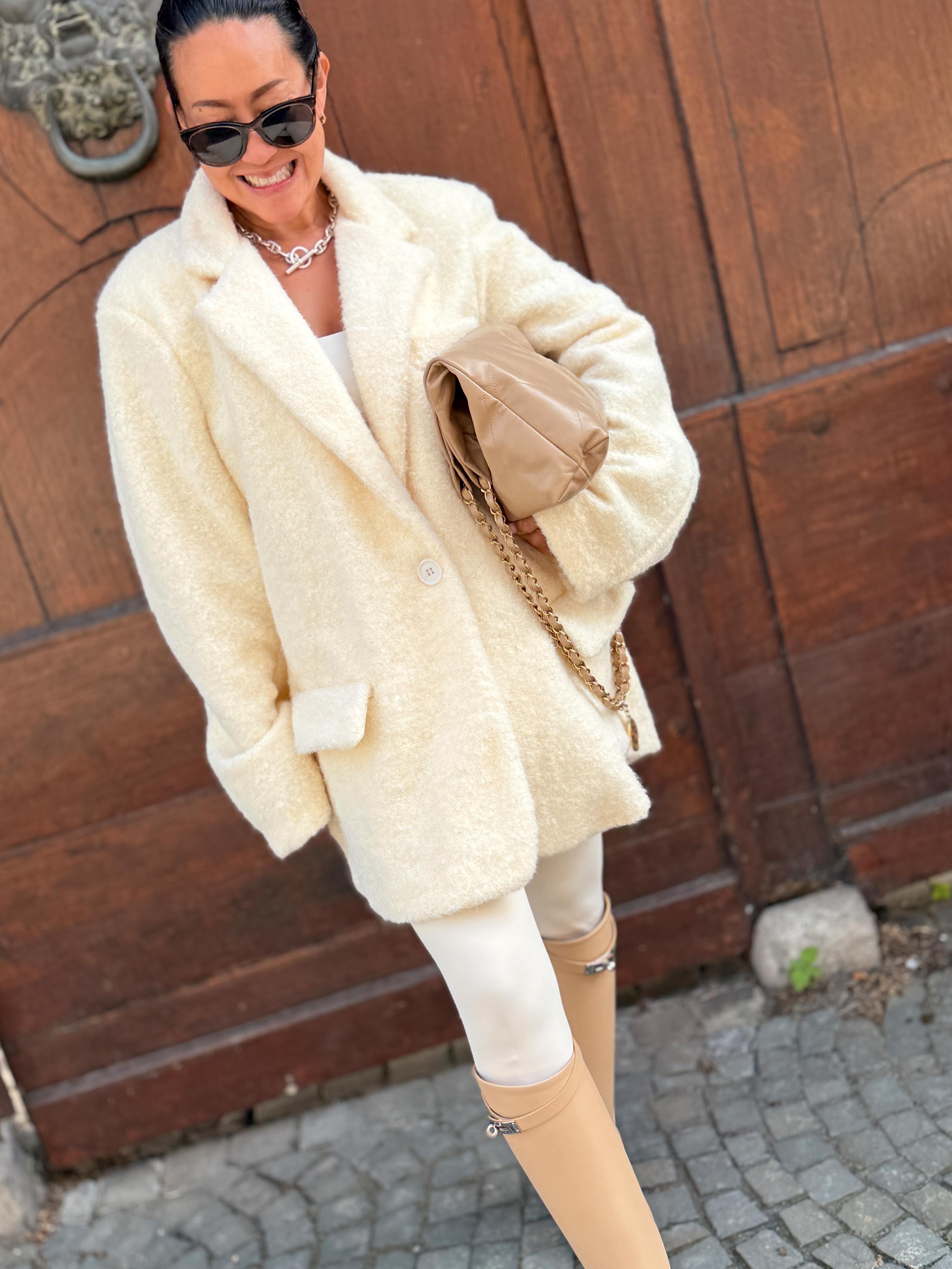 Oversize Bouclé Blazer HENRY - Vanille Oversize Bouclé Blazer HENRY - Vanille