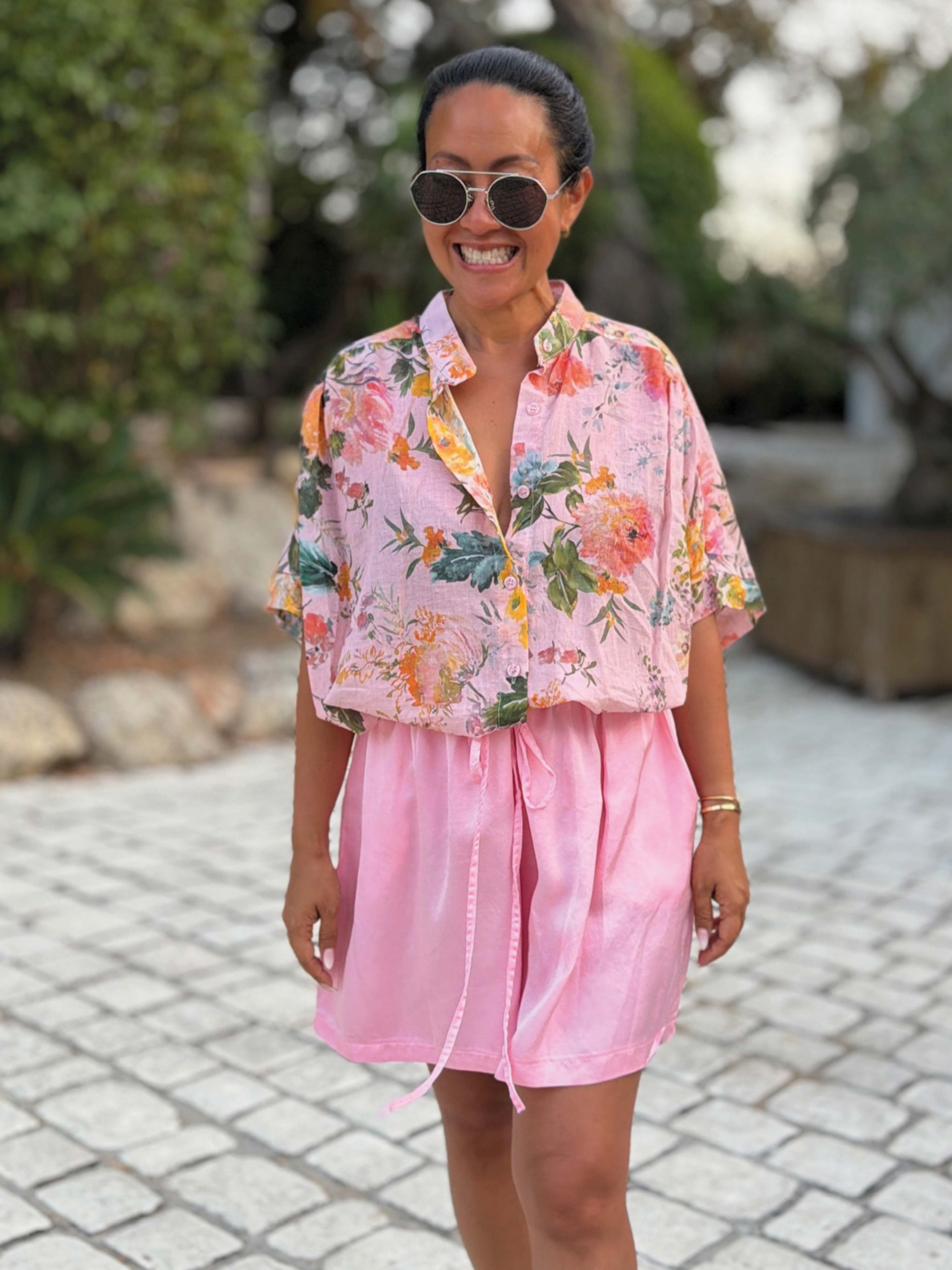 Viskose Bermuda Shorts - ELEGANCE - Rosa