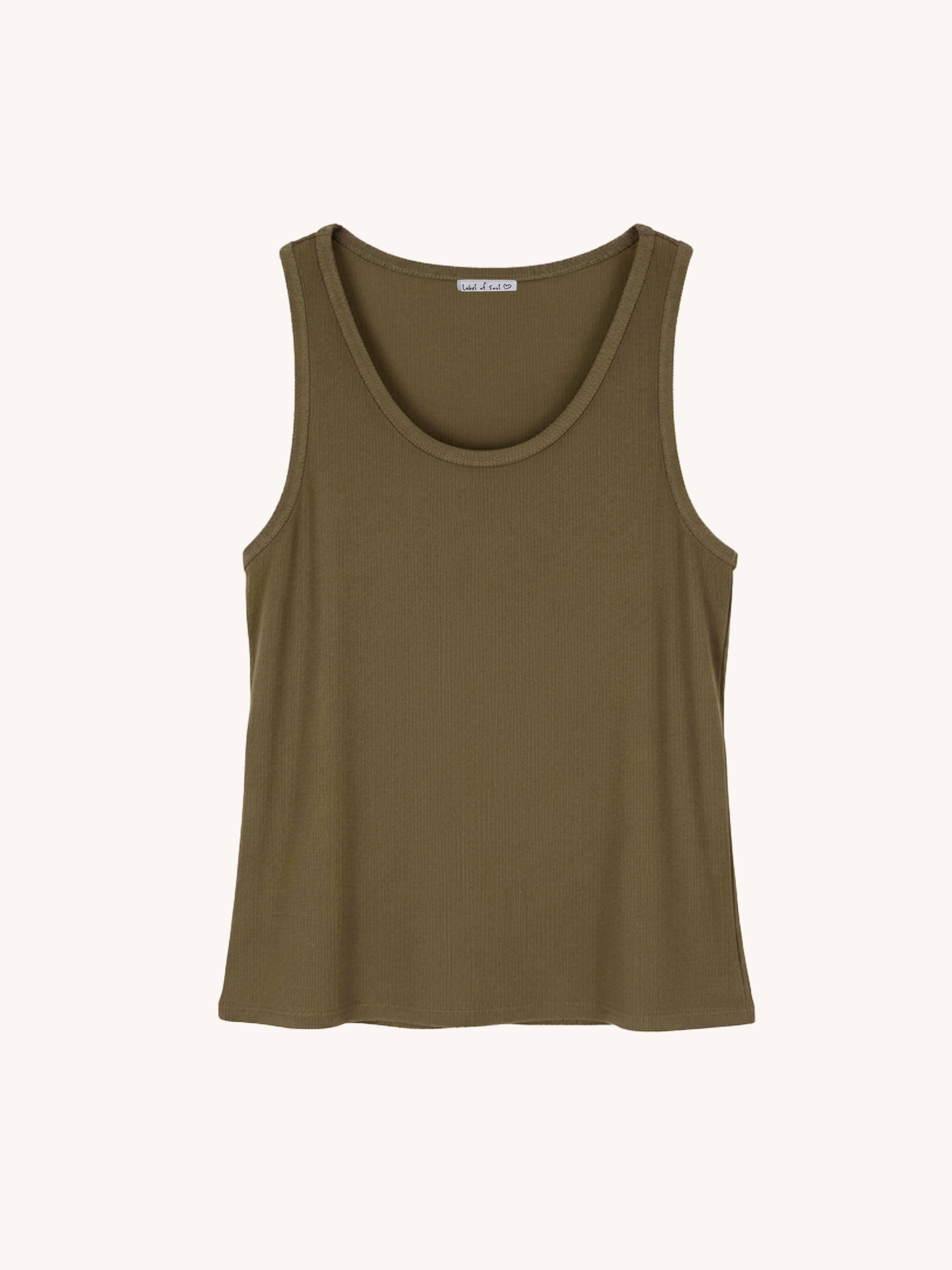 Geripptes Basic Top - Salbei - S/M