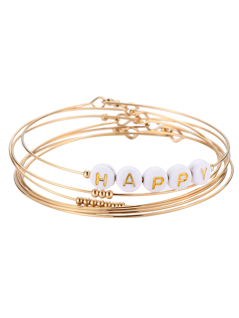 Armreif - Happy Rings - Edelstahl - Gold