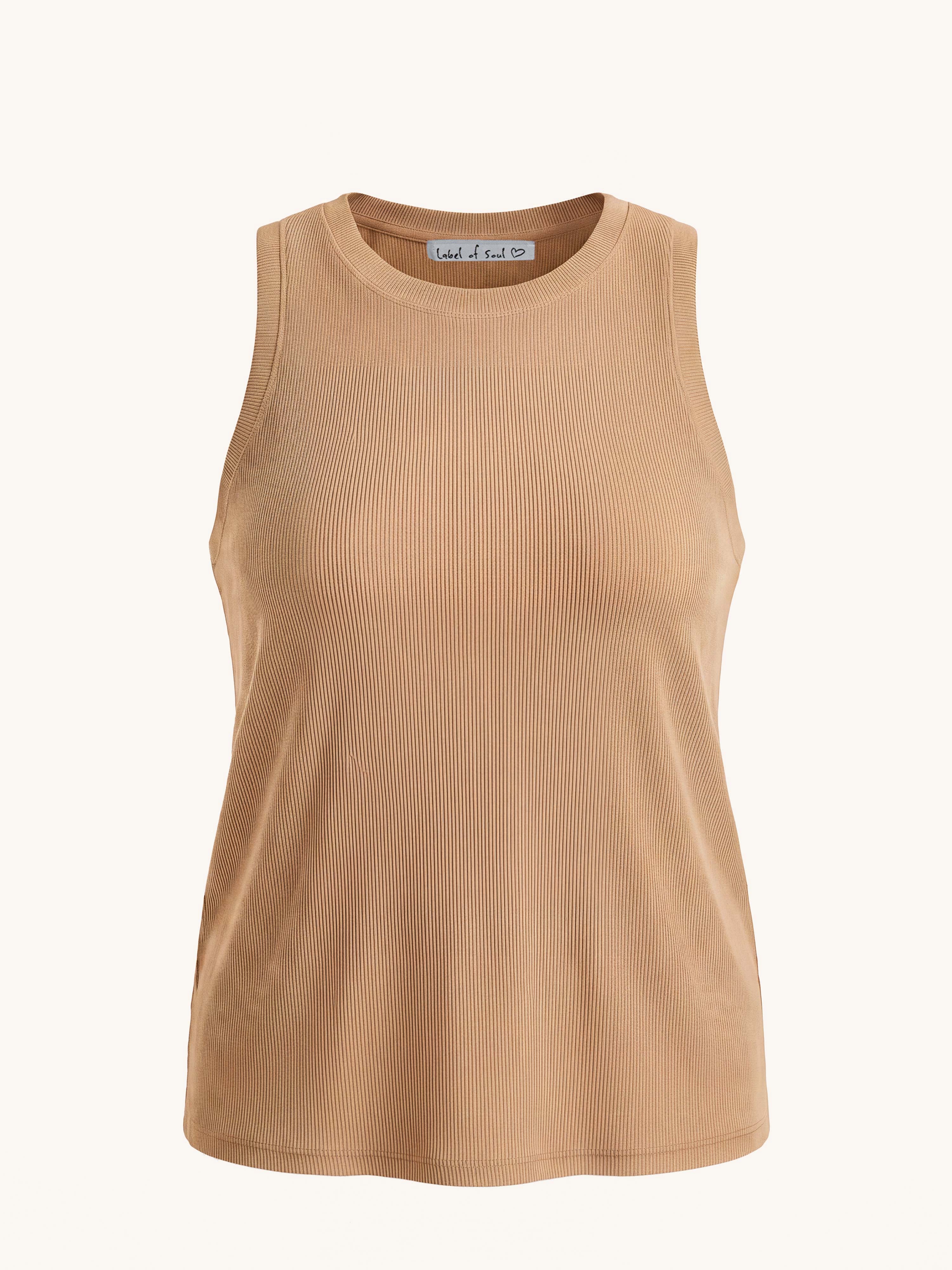 Basic Top - CURVY - Camel